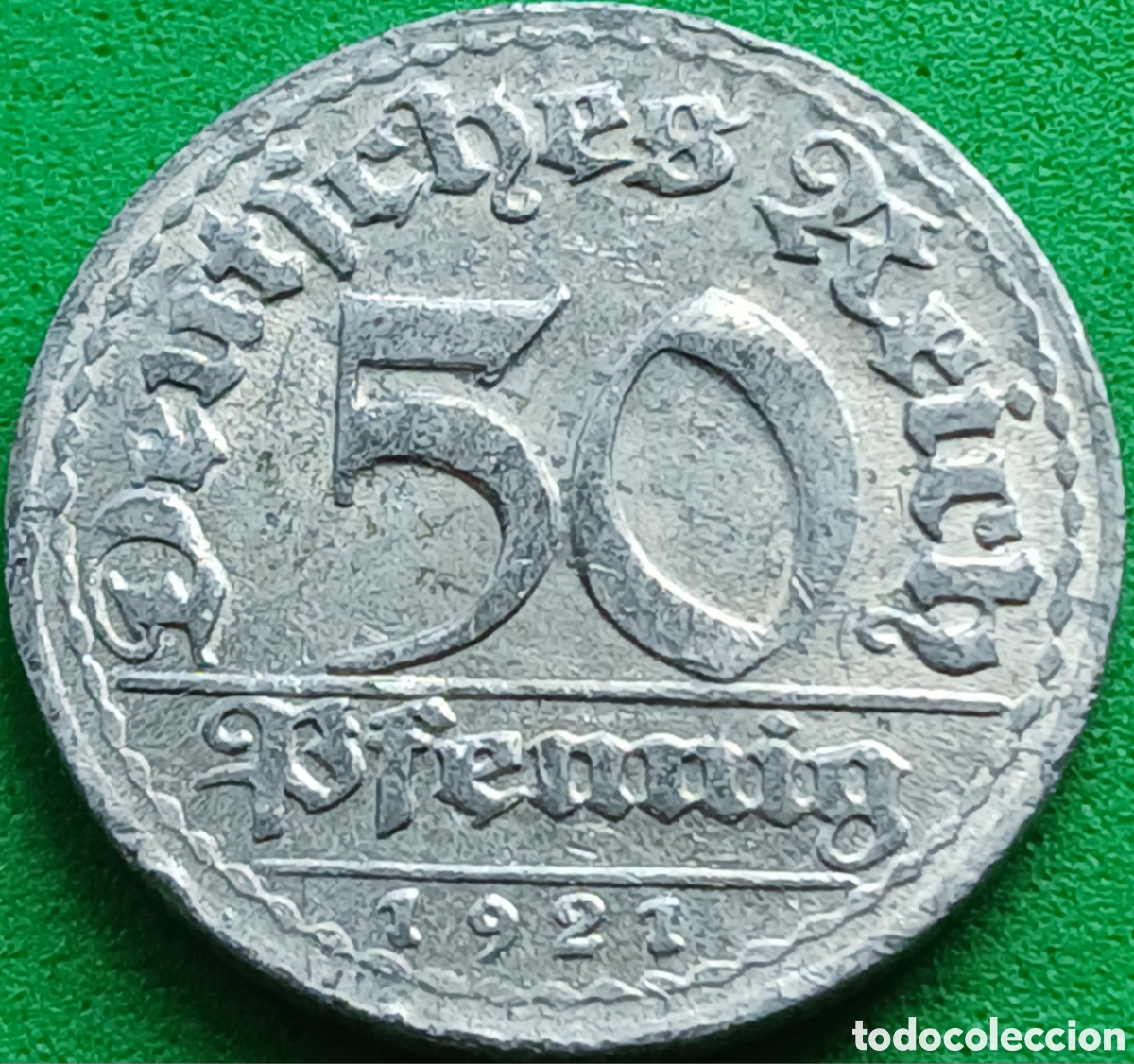 Monedas antiguas de Europa: Alemania Rep&uacute;blica de Weimar 50 pfennig 1921 D km#27