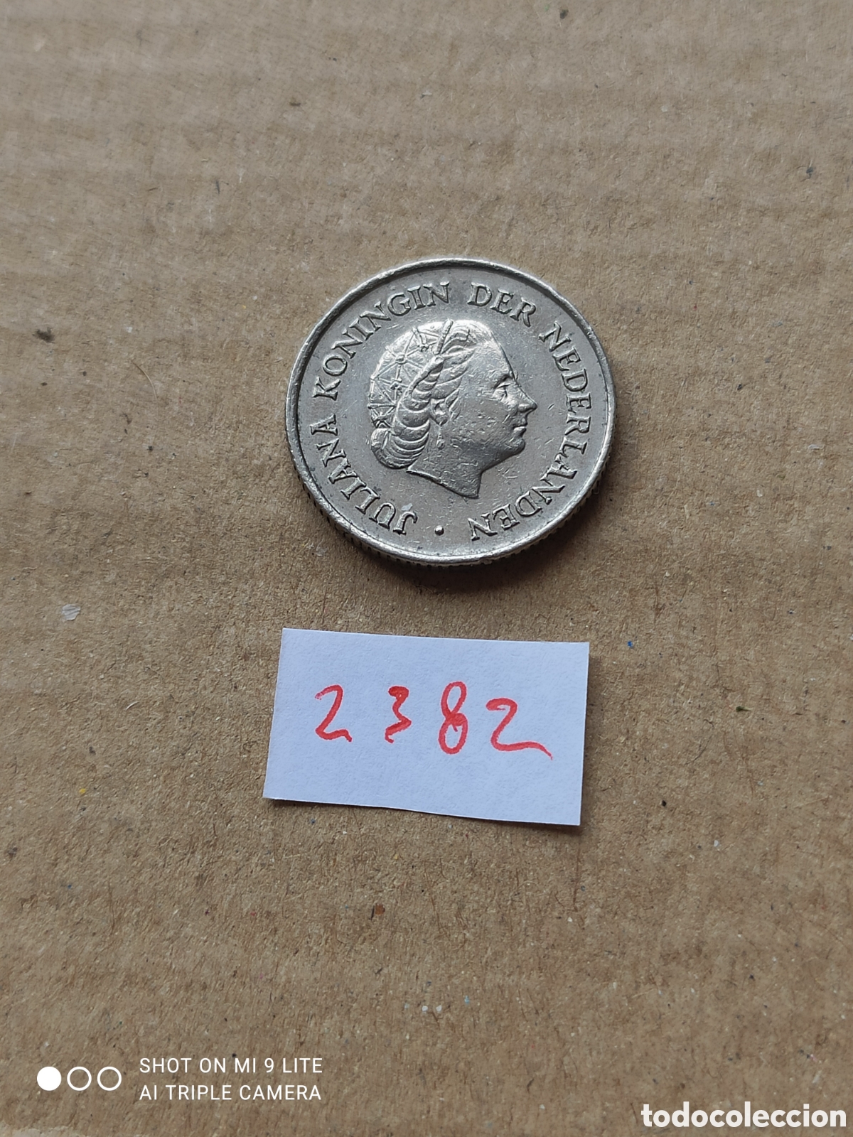 Monedas antiguas de Europa: Moneda de holanda de 25 c&eacute;ntimos del a&ntilde;o 1967