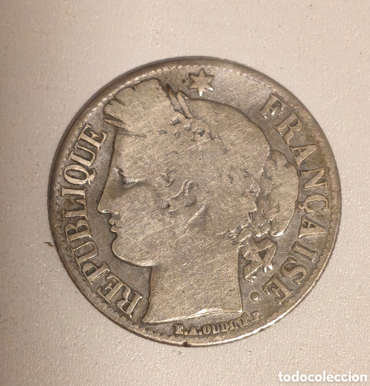 Monedas antiguas de Europa: 1 FRANCO FRANCIA PLATA 1871 A