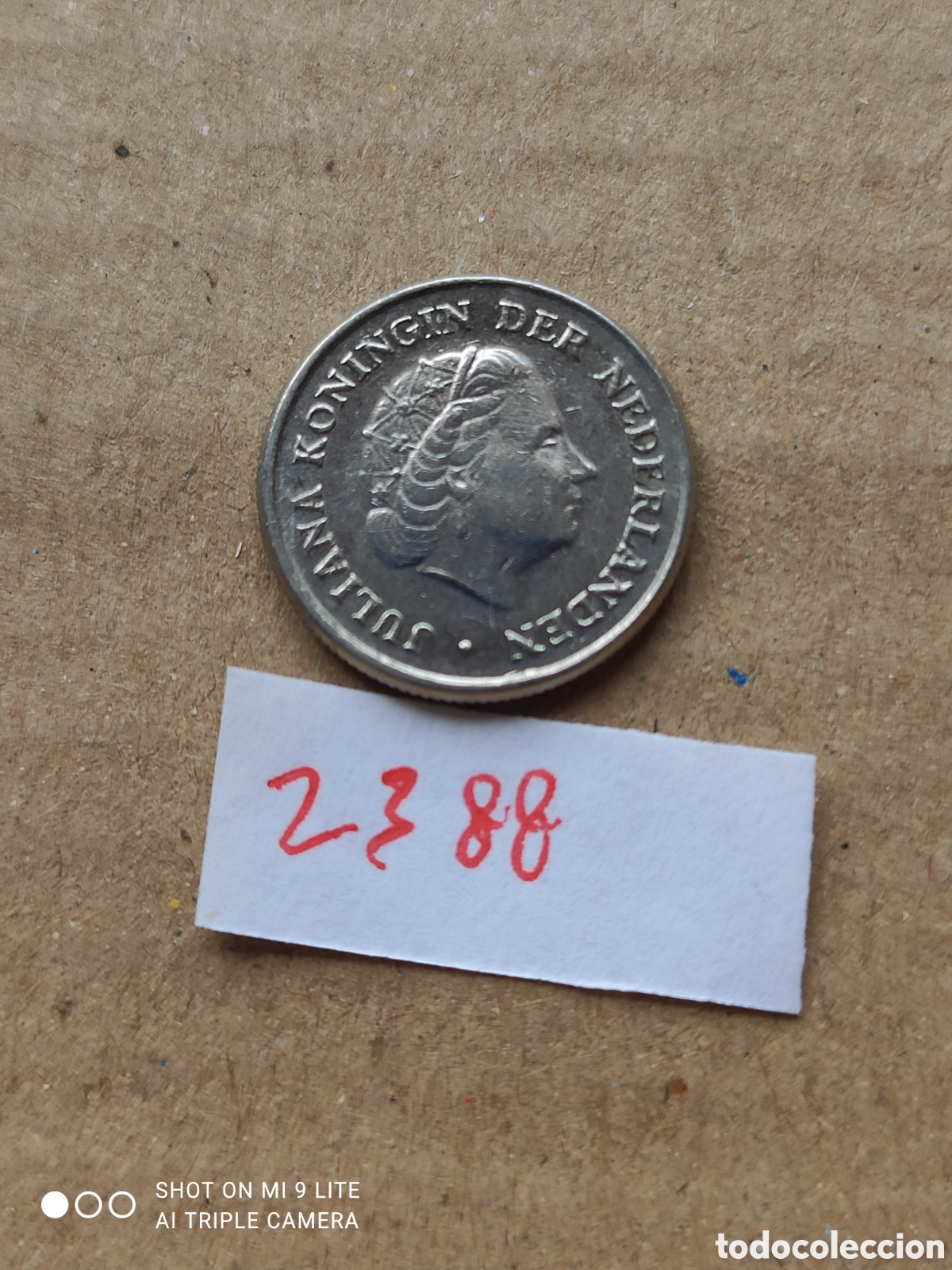 Monedas antiguas de Europa: Moneda holandesa de 10 c&eacute;ntimos a&ntilde;o 1977