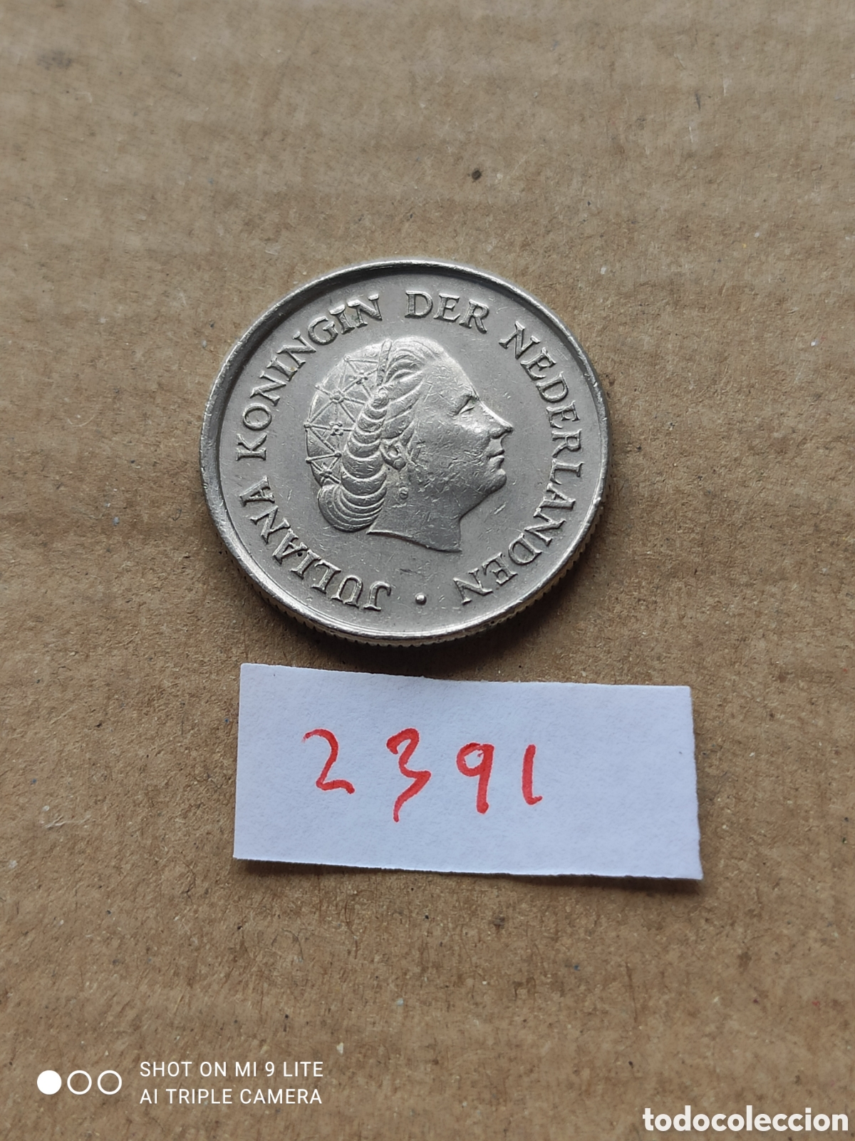Monedas antiguas de Europa: Moneda holandesa de 25 c&eacute;ntimos a&ntilde;o 1978