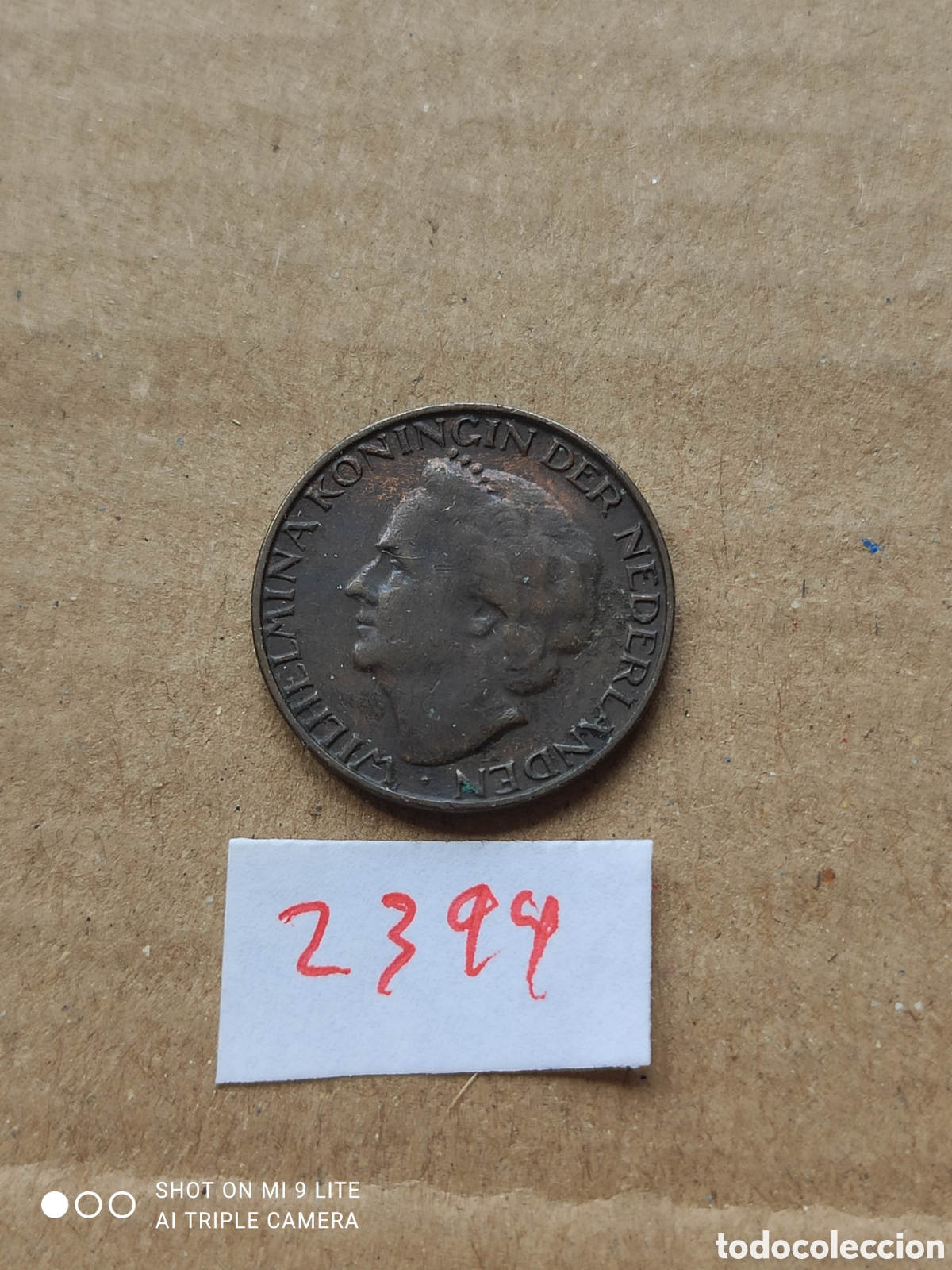Monedas antiguas de Europa: Moneda holandesa de 1 c&eacute;ntimo a&ntilde;o 1948