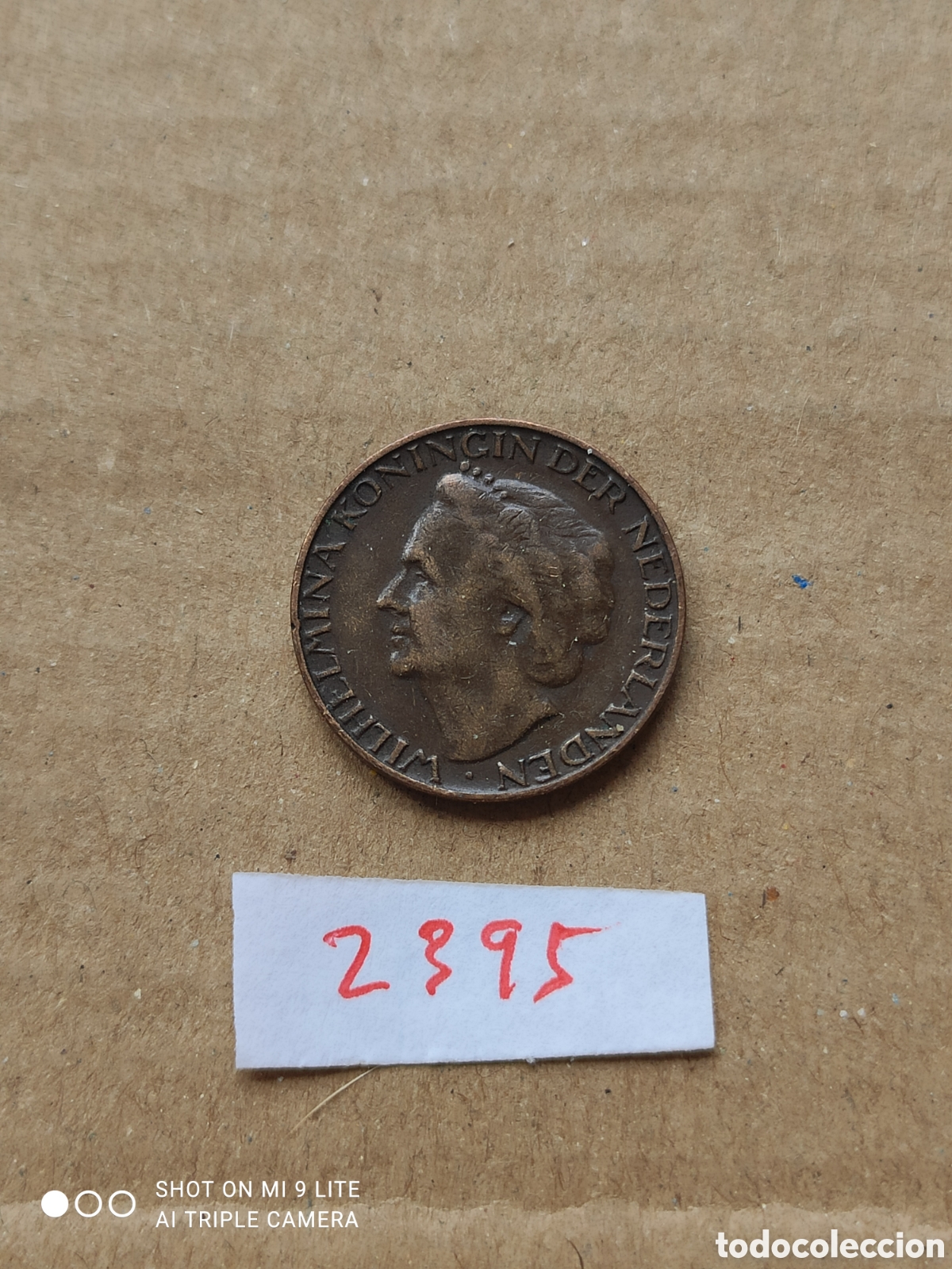 Monedas antiguas de Europa: Moneda holandesa de 1 c&eacute;ntimo a&ntilde;o 1948