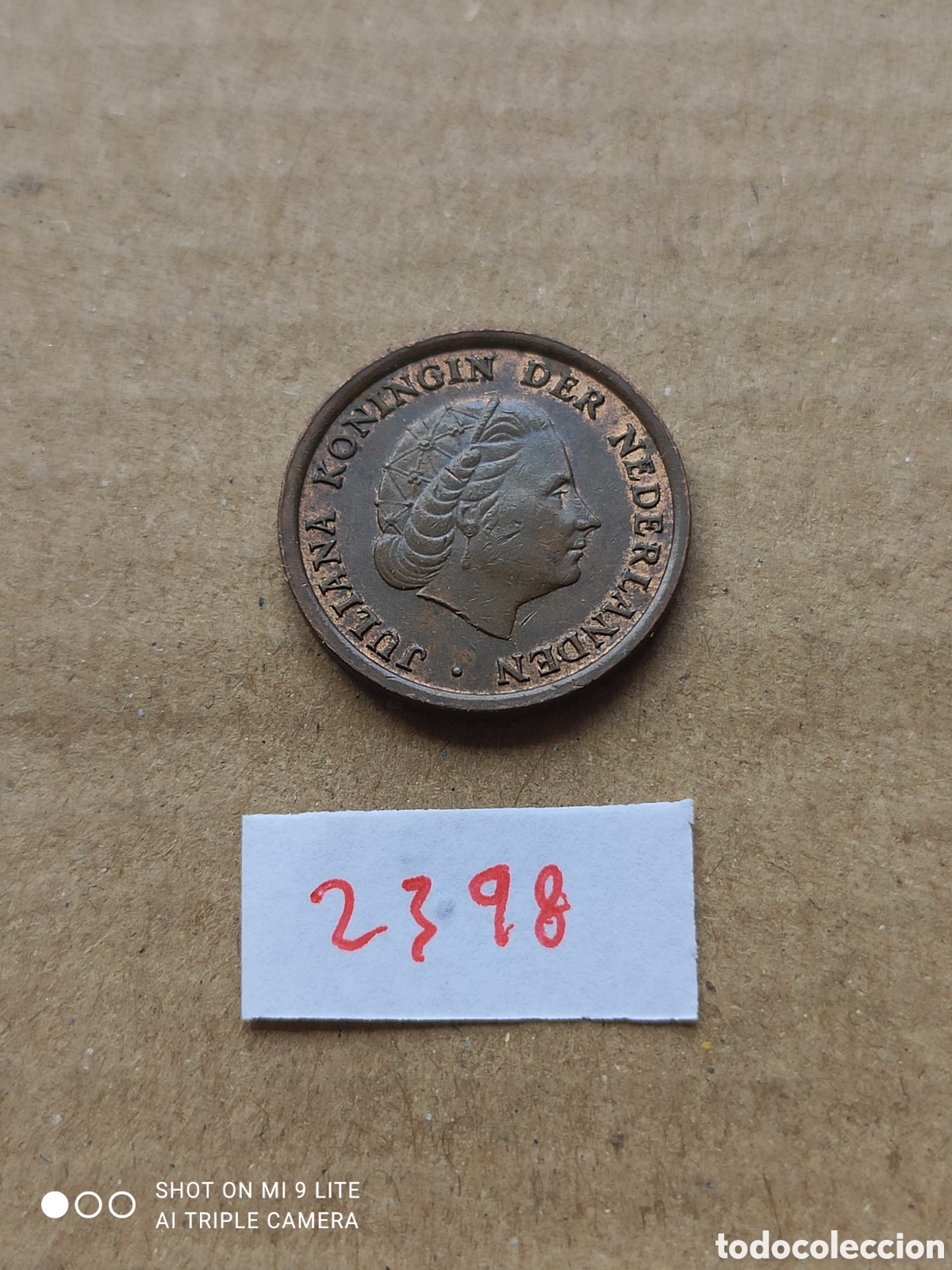 Monedas antiguas de Europa: Moneda holandesa de 1 c&eacute;ntimo a&ntilde;o1962