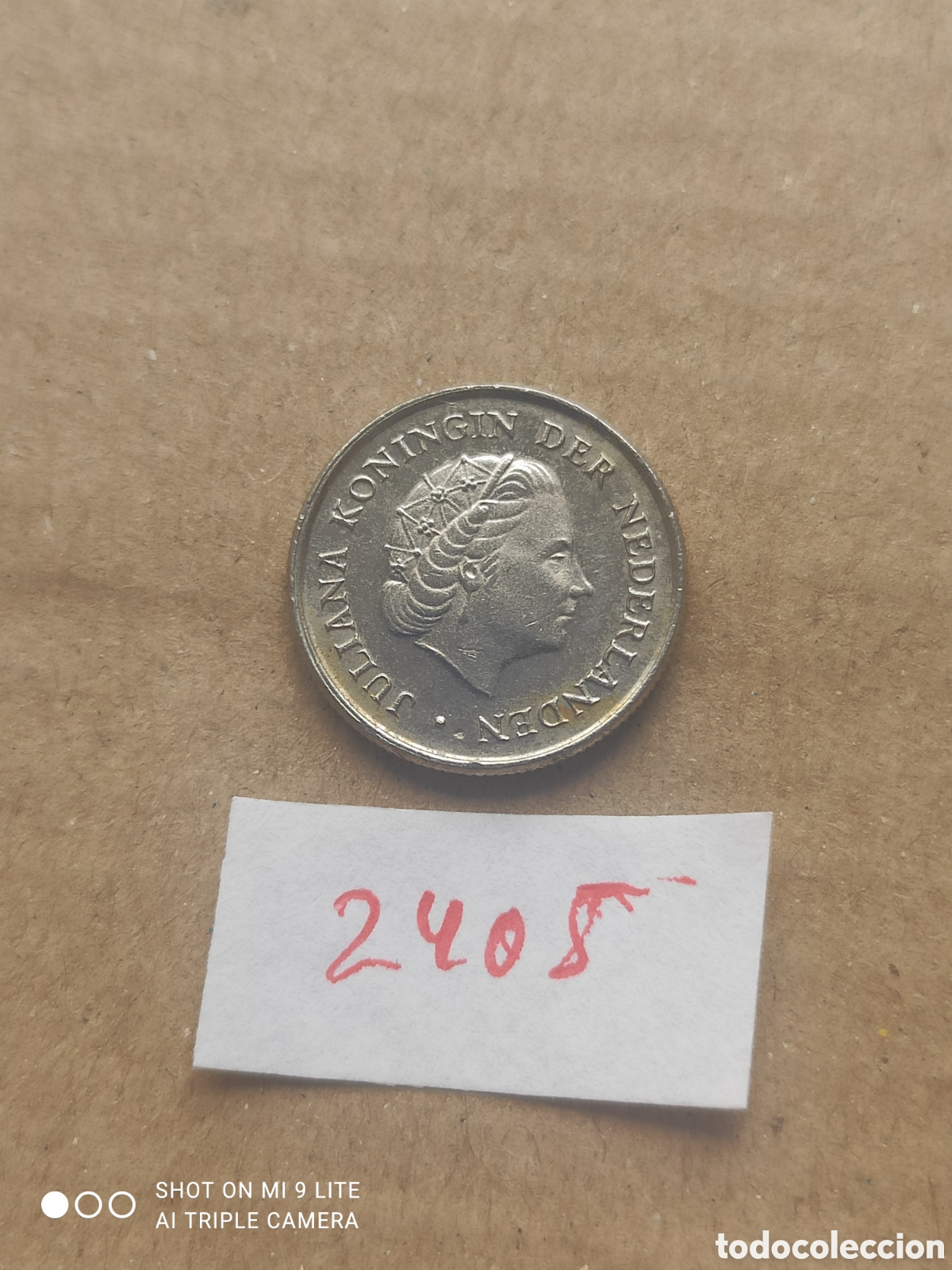 Monedas antiguas de Europa: Moneda holandesa de 10 c&eacute;ntimos a&ntilde;o 1977