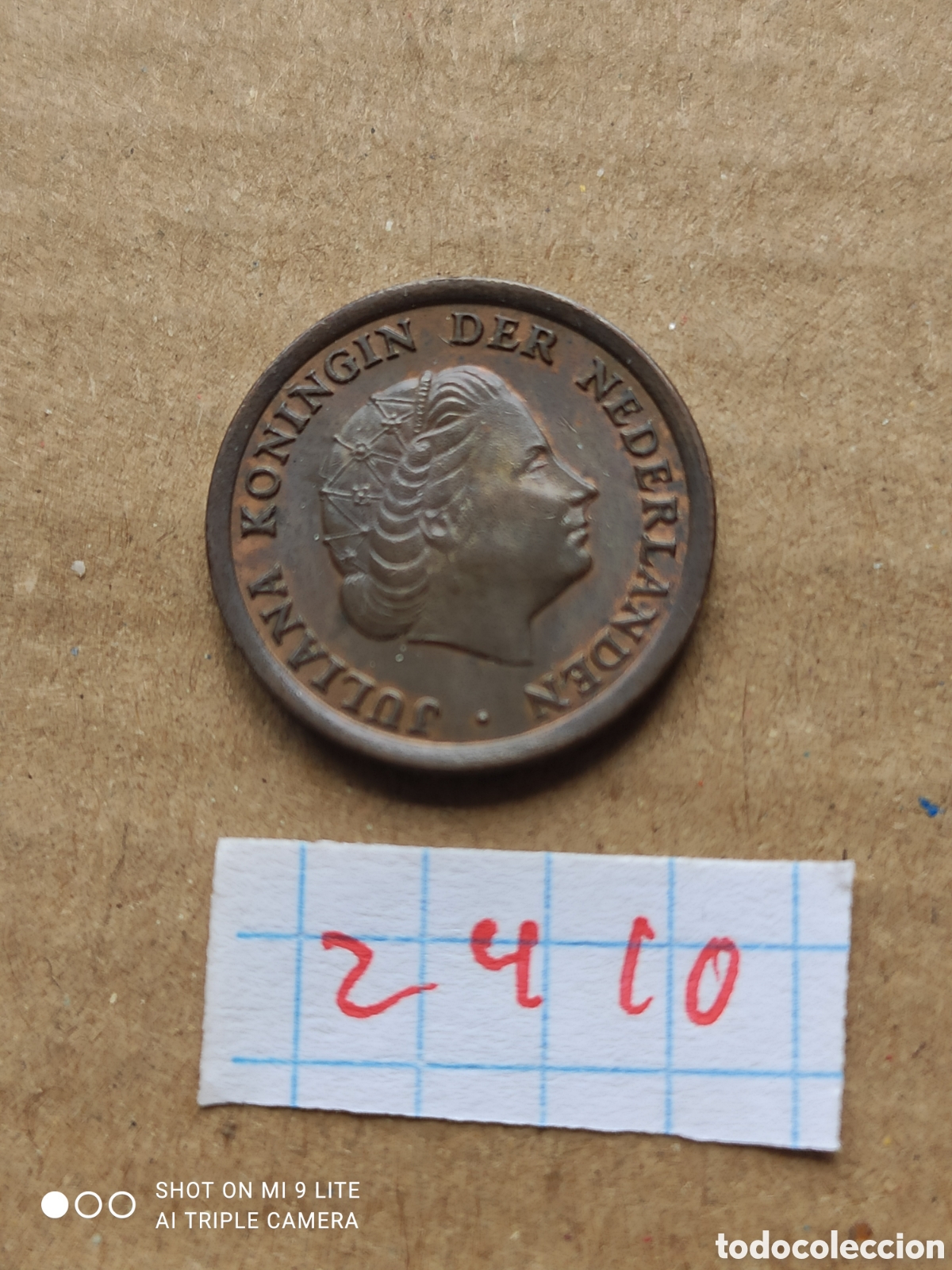 Monedas antiguas de Europa: Moneda holandesa de 1 c&eacute;ntimo a&ntilde;o1964