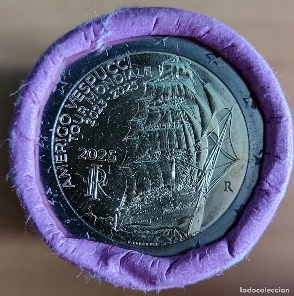 Monedas antiguas de Europa: Moneda 2 Euros Conmemorativa Italia 2025 - Vuelta al mundo del buque escuela Amerigo Vespucci 2023-2