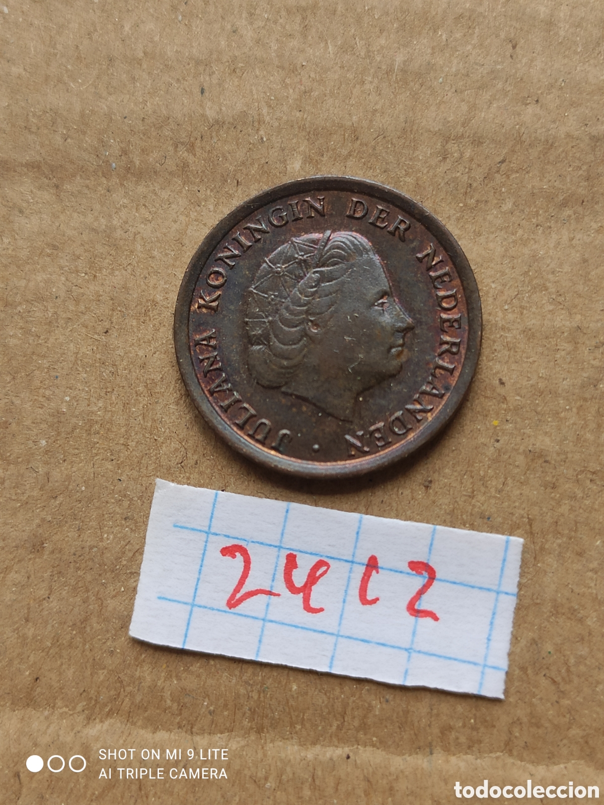 Monedas antiguas de Europa: Moneda holandesa de 1 c&eacute;ntimo a&ntilde;o 1970