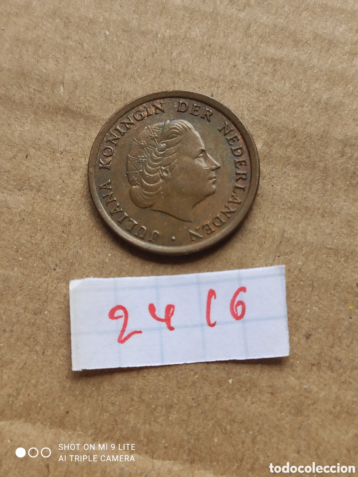 Monedas antiguas de Europa: Moneda holandesa de 1 c&eacute;ntimo a&ntilde;o 1969