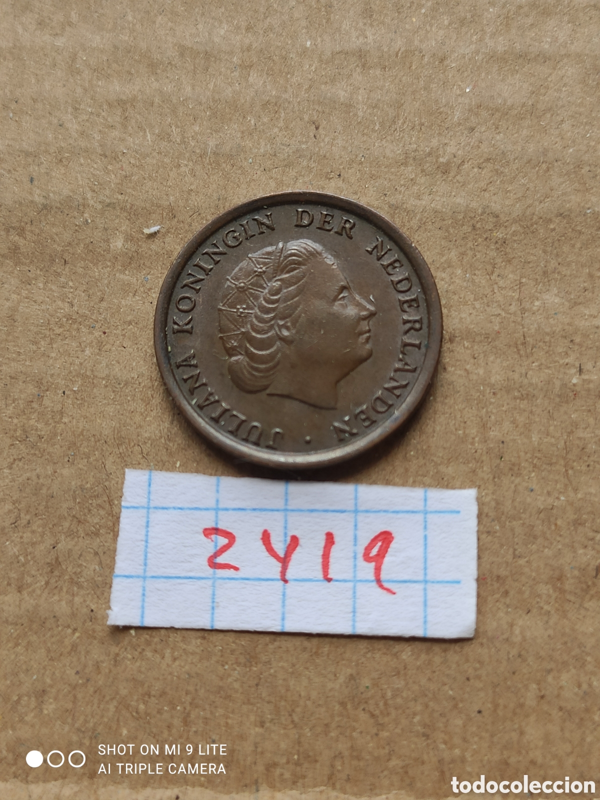 Monedas antiguas de Europa: Moneda holandesa de 1 c&eacute;ntimo a&ntilde;o 1970