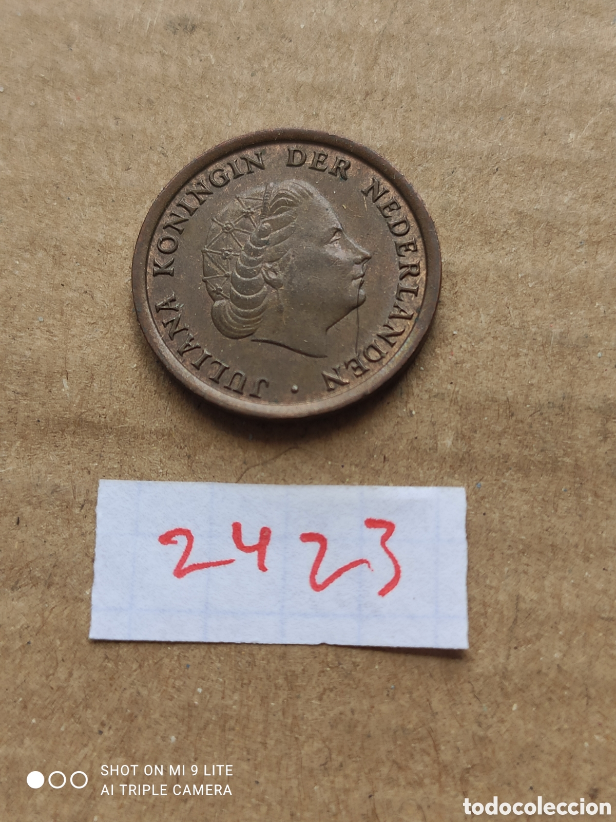 Monedas antiguas de Europa: Moneda holandesa de 1 c&eacute;ntimo a&ntilde;o 1970