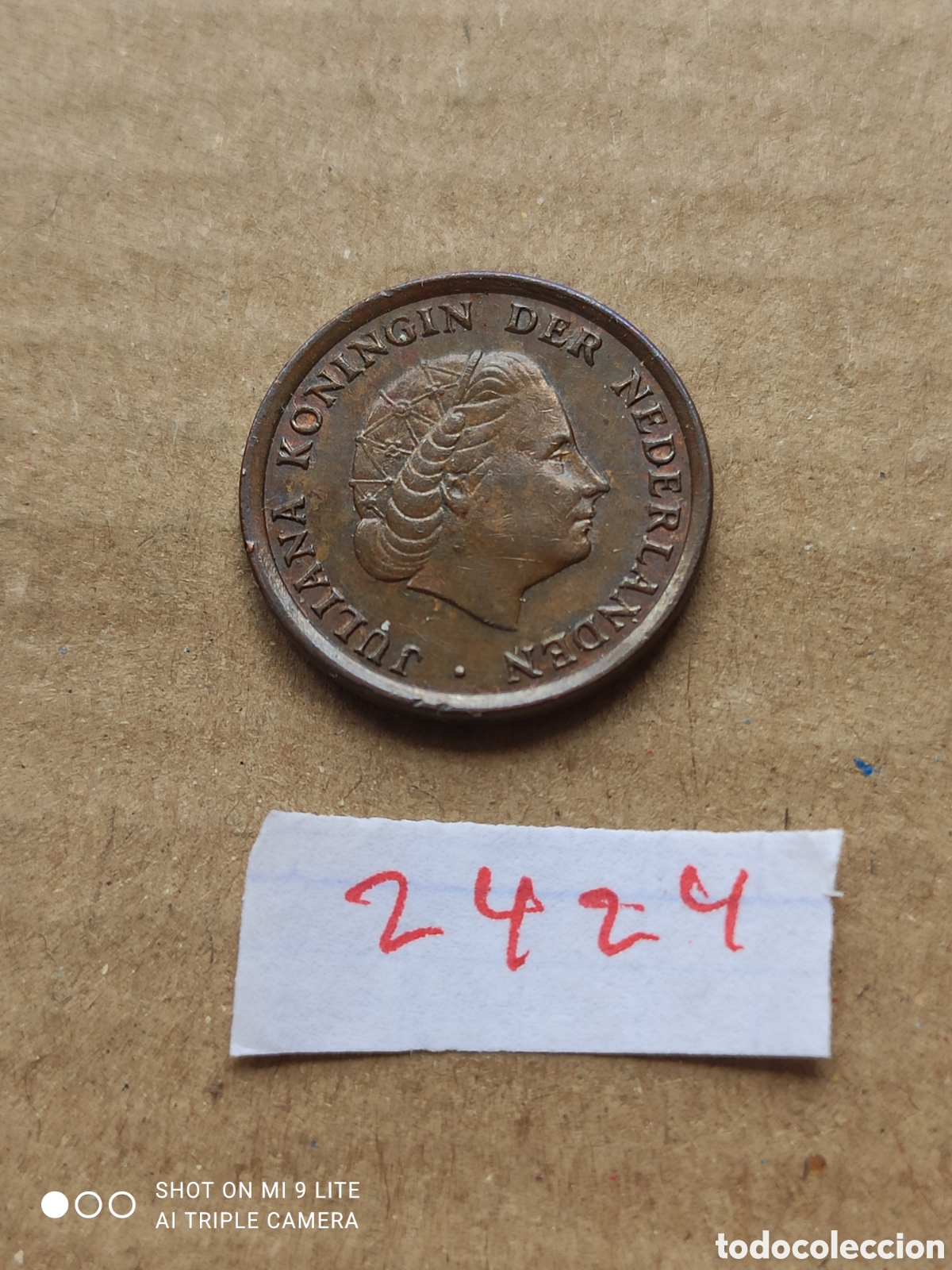 Monedas antiguas de Europa: Moneda holandesa de 1 c&eacute;ntimo a&ntilde;o 1967