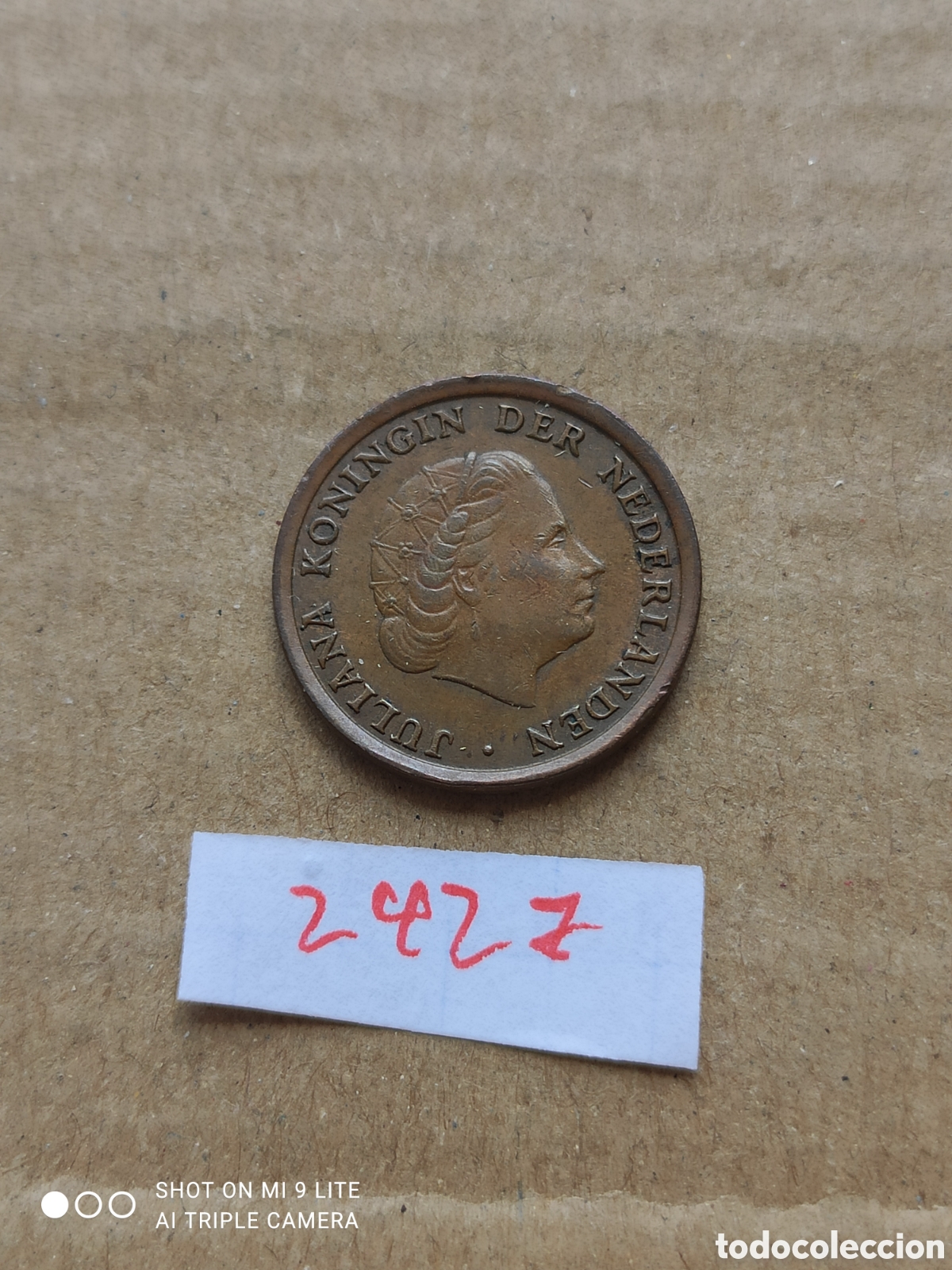 Monedas antiguas de Europa: Moneda holandesa de 1 c&eacute;ntimo a&ntilde;o 1971