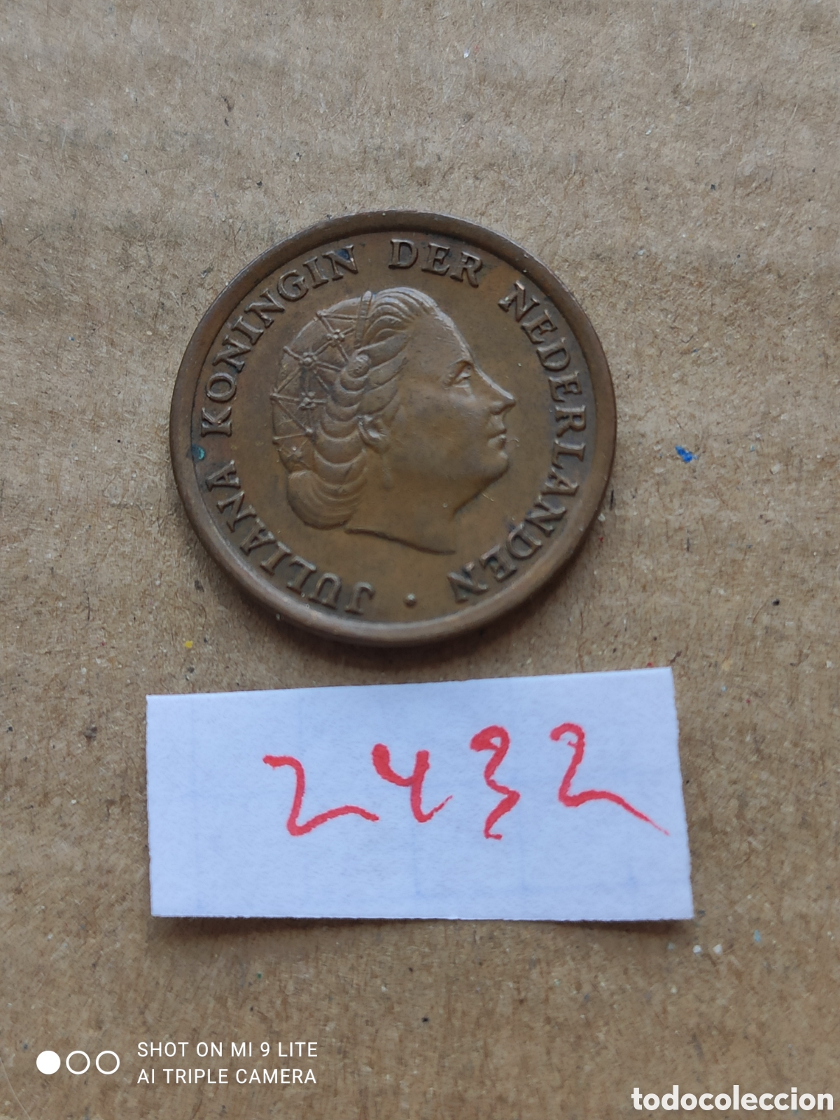 Monedas antiguas de Europa: Moneda holandesa de 1 c&eacute;ntimo a&ntilde;o 1965
