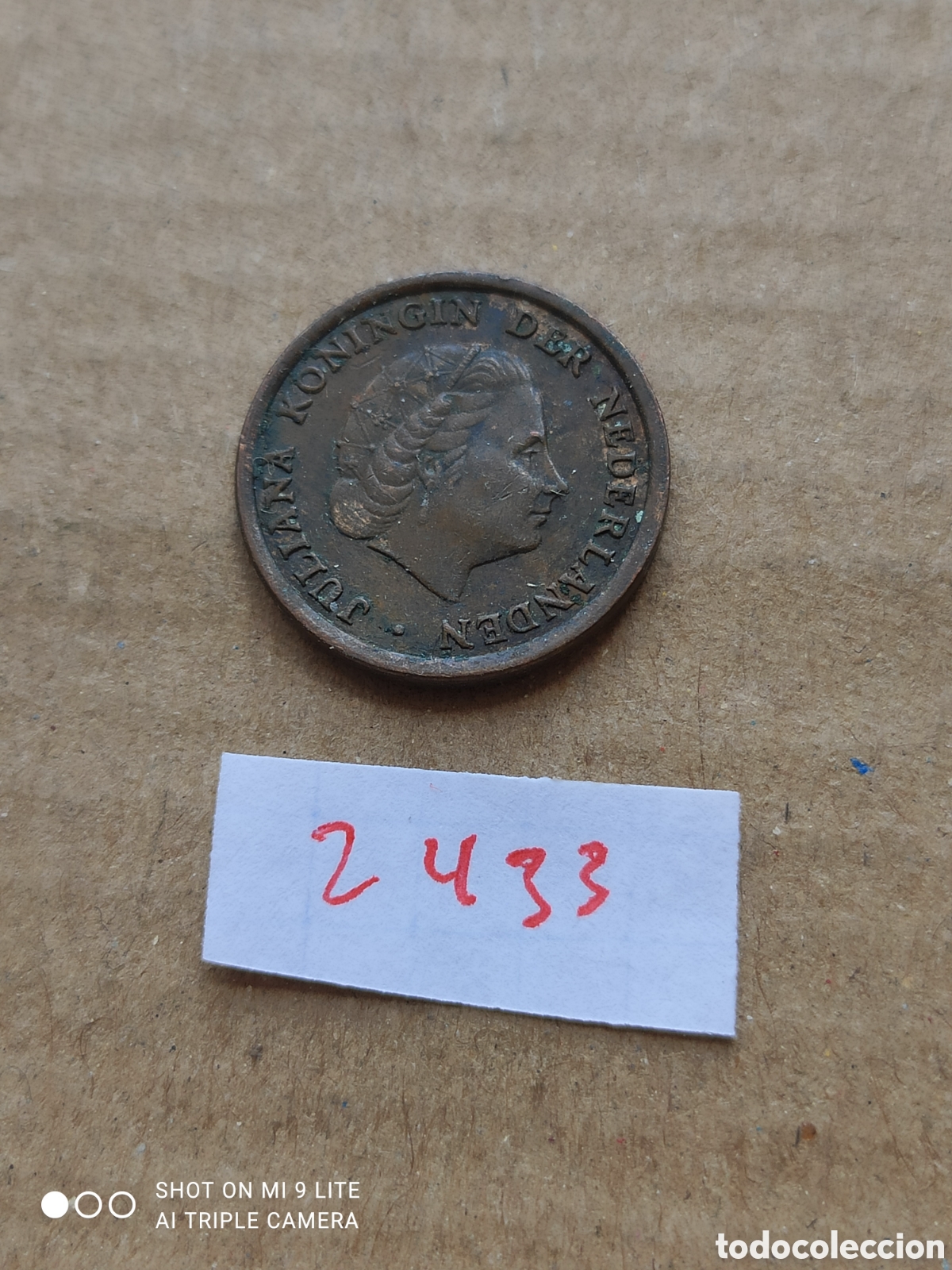 Monedas antiguas de Europa: Moneda holandesa de 1 c&eacute;ntimo a&ntilde;o 1964