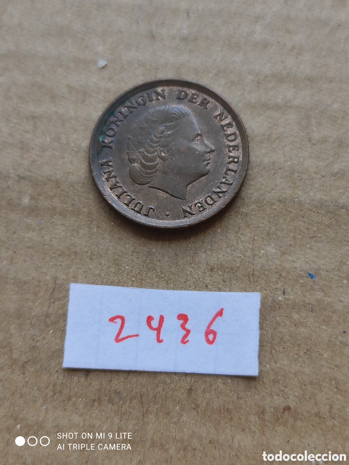 Monedas antiguas de Europa: Moneda holandesa de 1 c&eacute;ntimo a&ntilde;o 1966