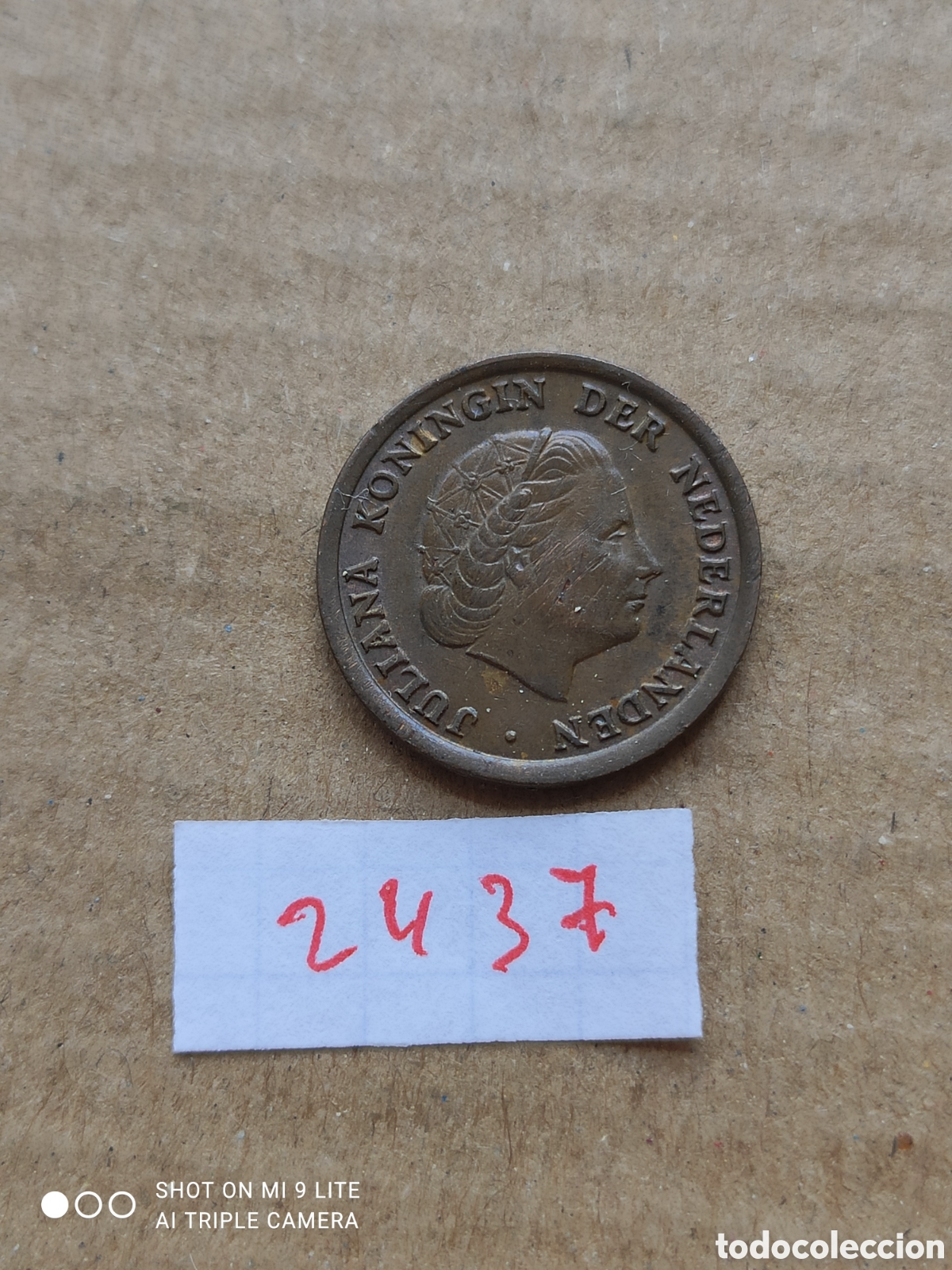 Monedas antiguas de Europa: Moneda holandesa de 1 c&eacute;ntimo a&ntilde;o 1964