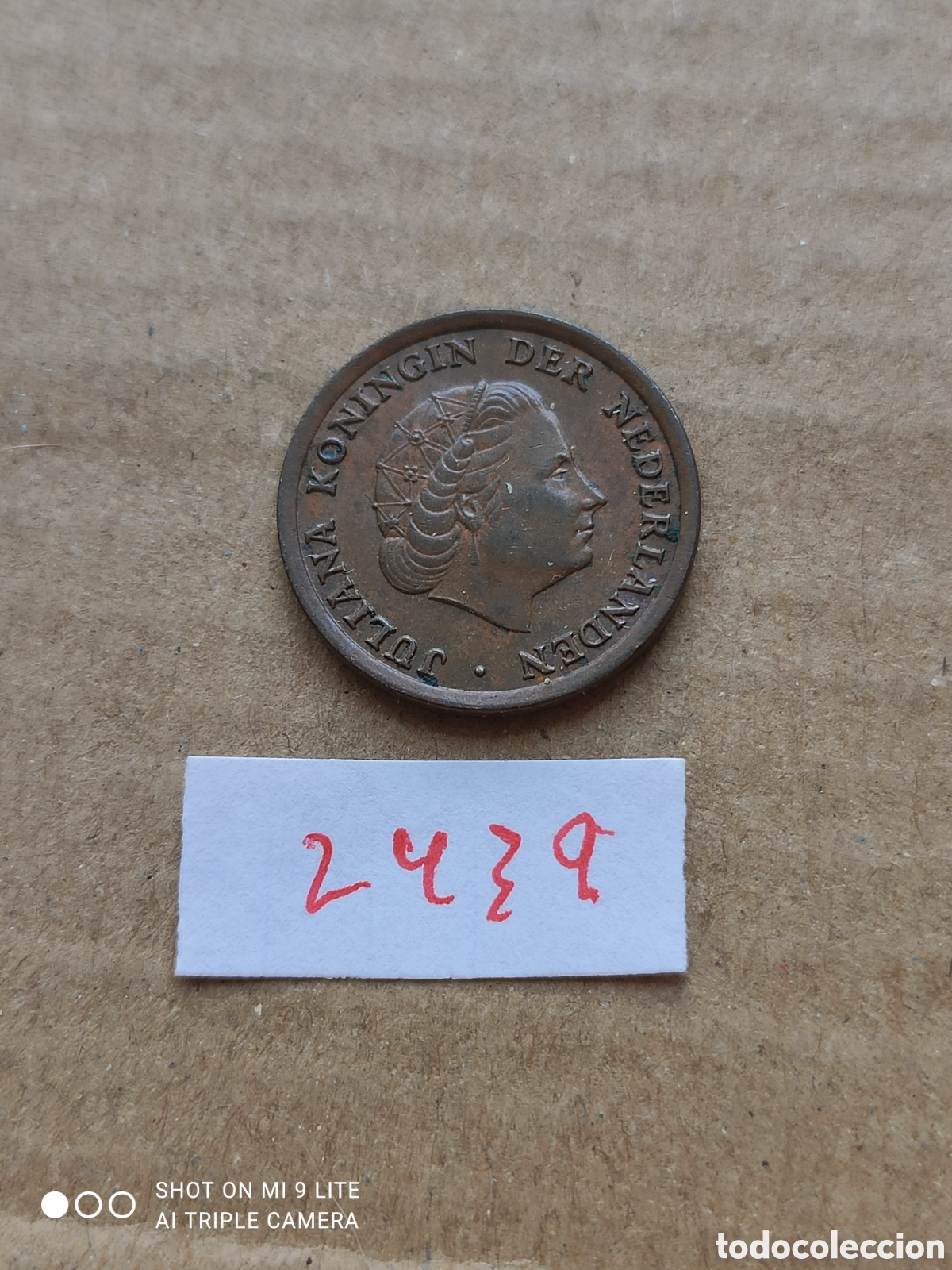 Monedas antiguas de Europa: Moneda holandesa de 1 c&eacute;ntimo a&ntilde;o 1965