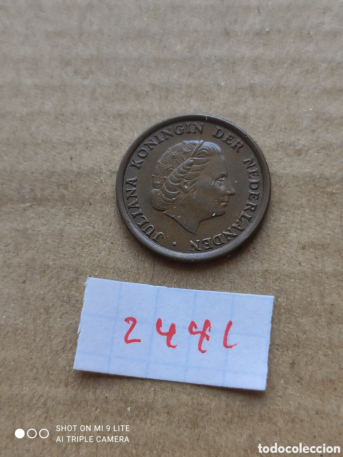 Monedas antiguas de Europa: Moneda holandesa de 1 c&eacute;ntimo a&ntilde;o 1966