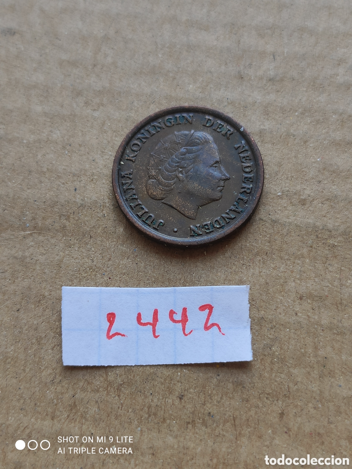 Monedas antiguas de Europa: Moneda holandesa de 1 c&eacute;ntimo a&ntilde;o 1952