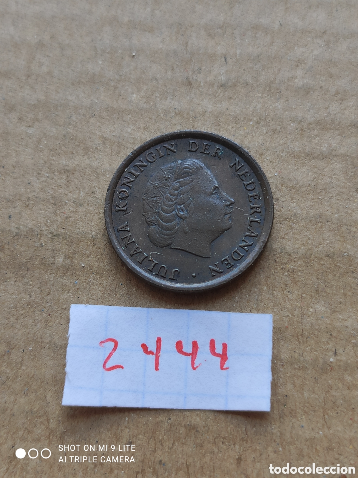Monedas antiguas de Europa: Moneda holandesa de 1 c&eacute;ntimo a&ntilde;o 1967