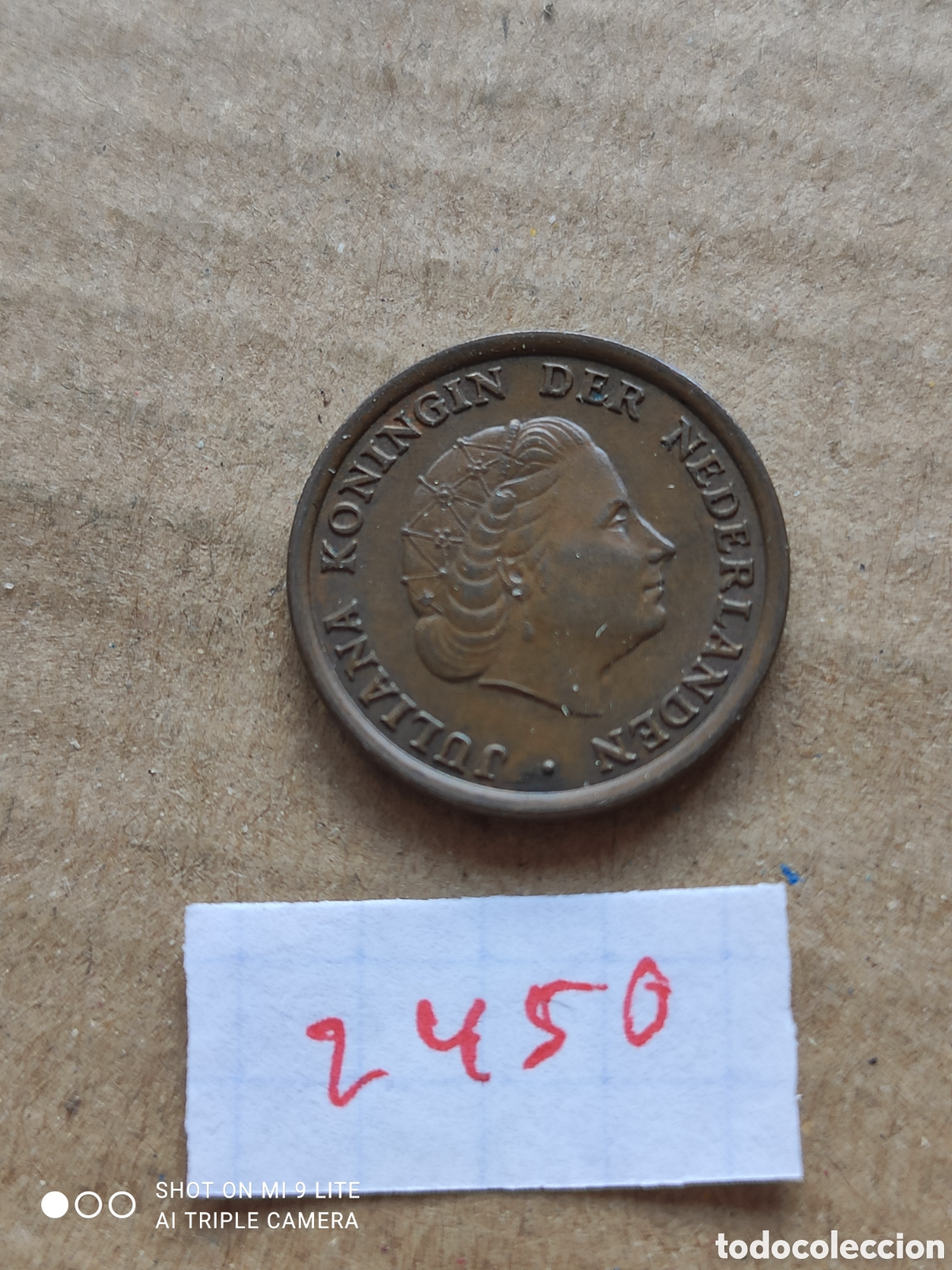 Monedas antiguas de Europa: Moneda holandesa de 1 c&eacute;ntimo a&ntilde;o 1964