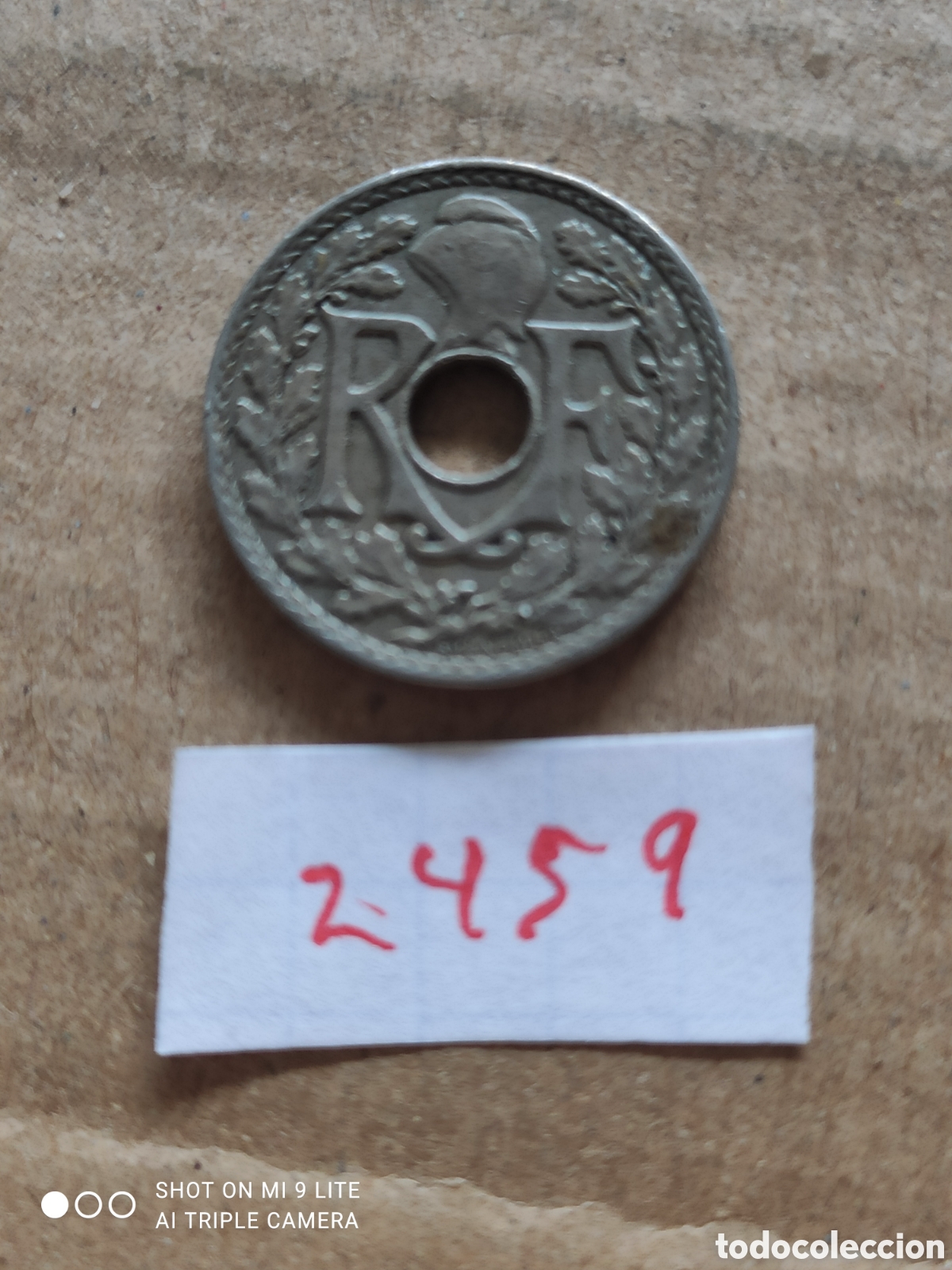 Monedas antiguas de Europa: Moneda francesa de 5 c&eacute;ntimos a&ntilde;o 1930