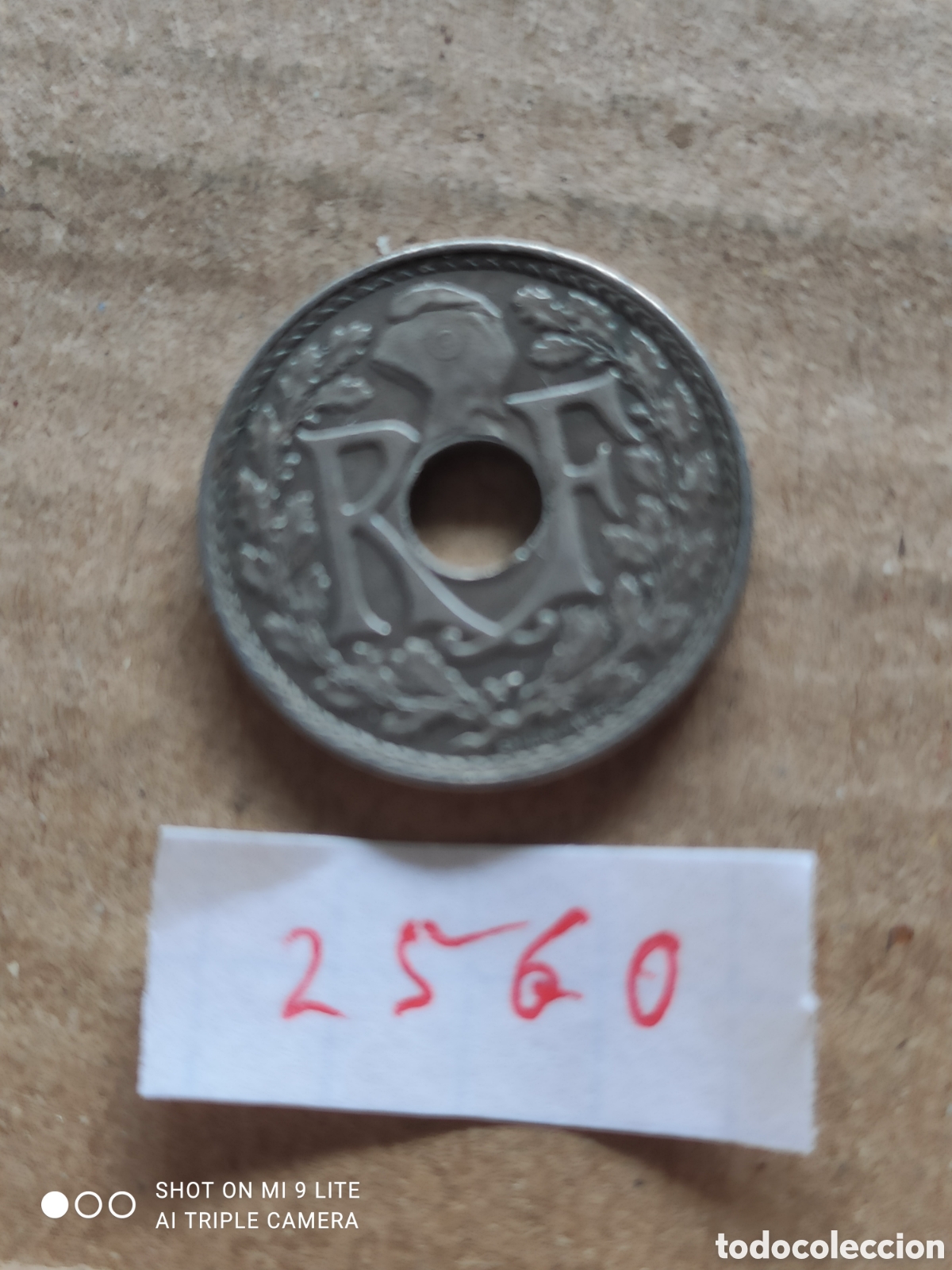 Monedas antiguas de Europa: Moneda francesa de 5 c&eacute;ntimos a&ntilde;o 1930