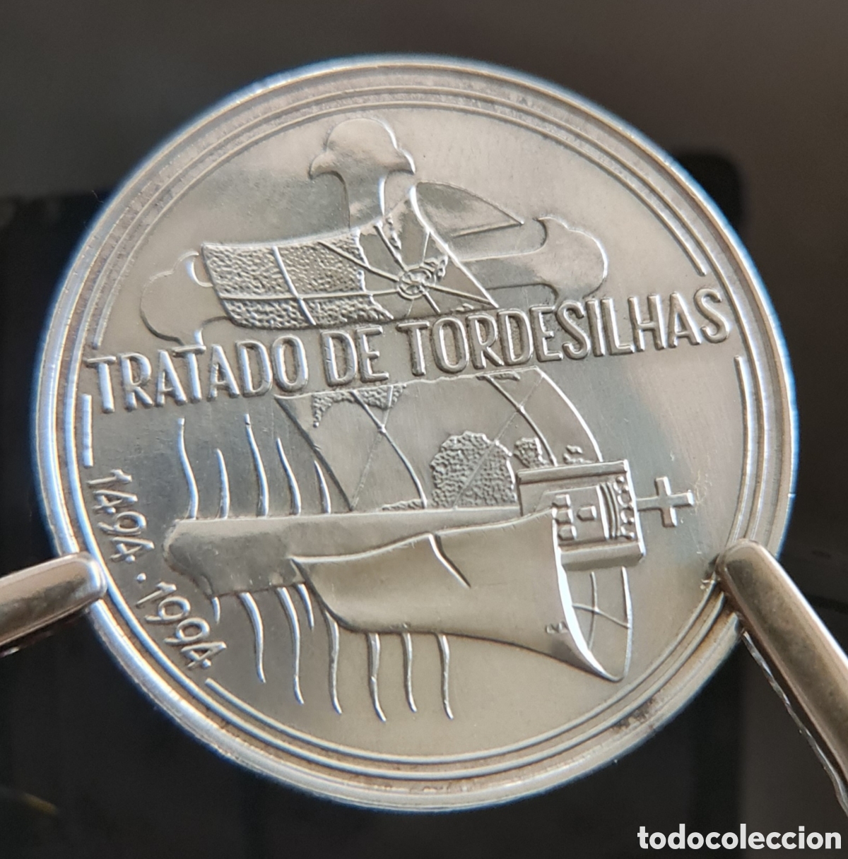 Monedas antiguas de Europa: Moneda Portugal 1000 Escudos 1994 &ndash; Tratado de Tordesillas &ndash; Conmemorativa