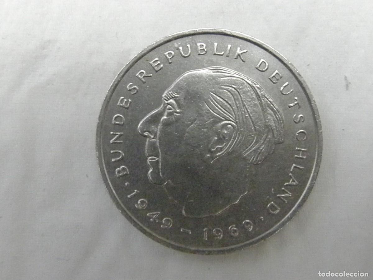 Monedas antiguas de Europa: Moneda 2 Deutsche Mark Alemania 1969-1972 - Konrad Adenauer - ceca J