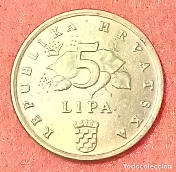 Monedas antiguas de Europa: MONEDA DE CROACIA 1993 - 5 LIPA - ACERO LATONADO