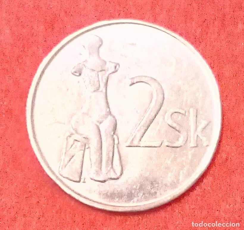 Monedas antiguas de Europa: MONEDA DE ESLOVAQUIA 1993 - 2 CORONAS - ACERO NIQUELADO