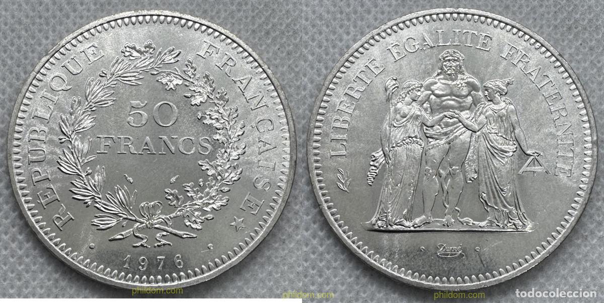 Monedas antiguas de Europa: 5332 FRANCIA 1976 FRANCE HERCULES 50 FRANCS 1976
