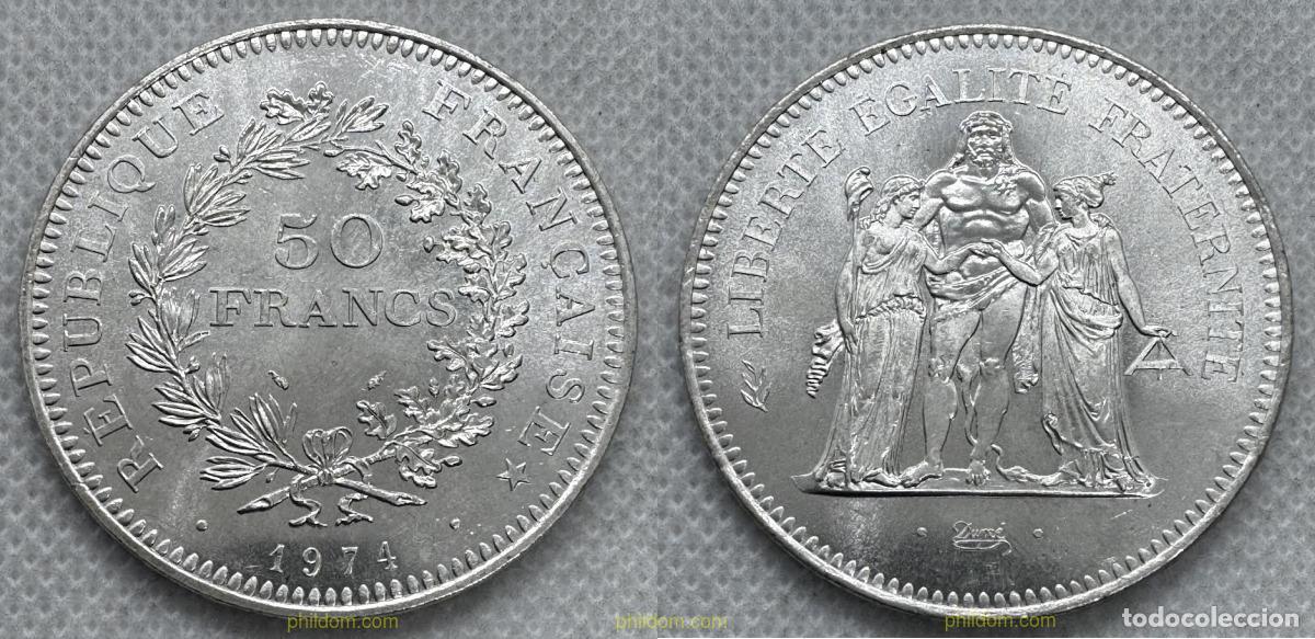 Monedas antiguas de Europa: 5330 FRANCIA 1974 FRANCIA 50 FRANCS 1974 HERCULES
