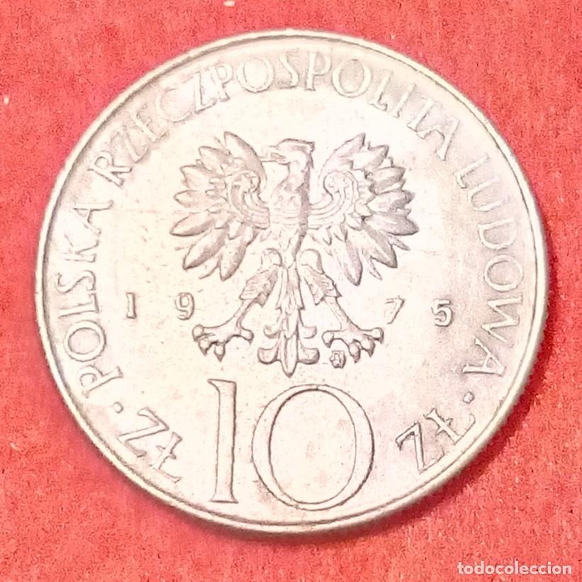 Monedas antiguas de Europa: MONEDA DE POLONIA 1975 - 10 ZLOTYCH - COBRE-N&Iacute;QUEL