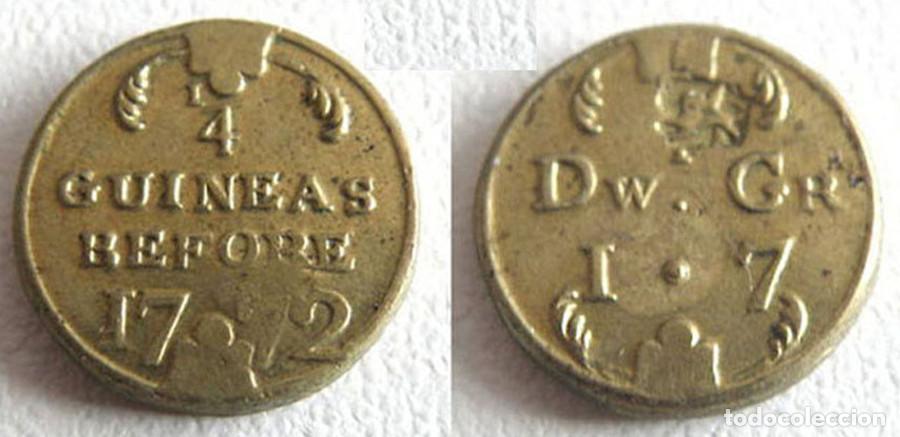 Alte M&uuml;nzen aus Europa: GRAN BRETA&Ntilde;A - 1/4 GUINEA - 1772 - JORGE III - BRONCE - E.B.C+