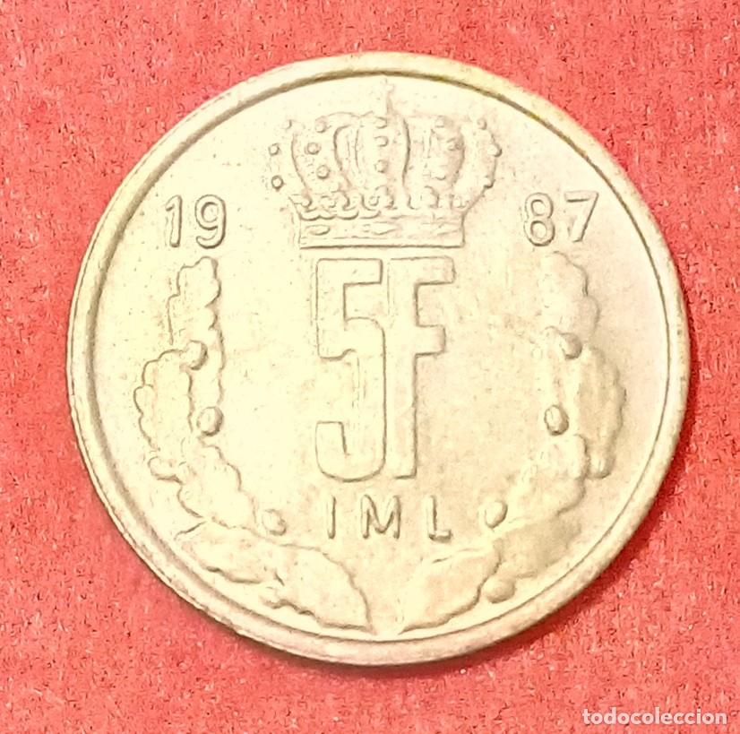 Monedas antiguas de Europa: MONEDA DE LUXEMBURGO 1987 - 5 FRANCOS - ALUMINIO-BRONCE