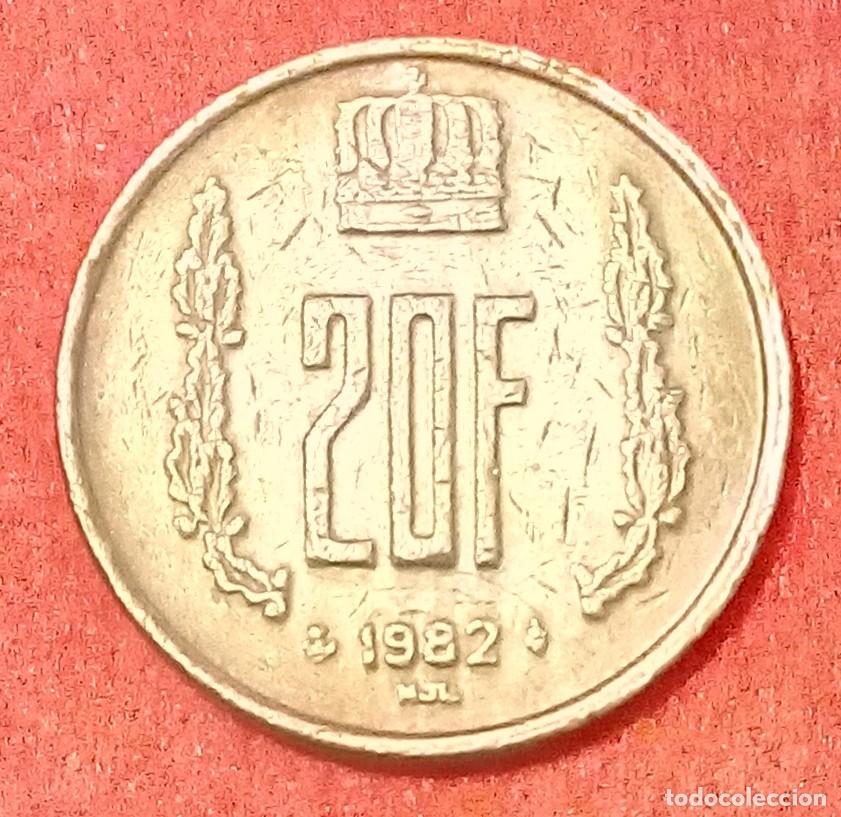 Monedas antiguas de Europa: MONEDA DE LUXEMBURGO 1982 - 20 FRANCOS - ALUMINIO-BRONCE