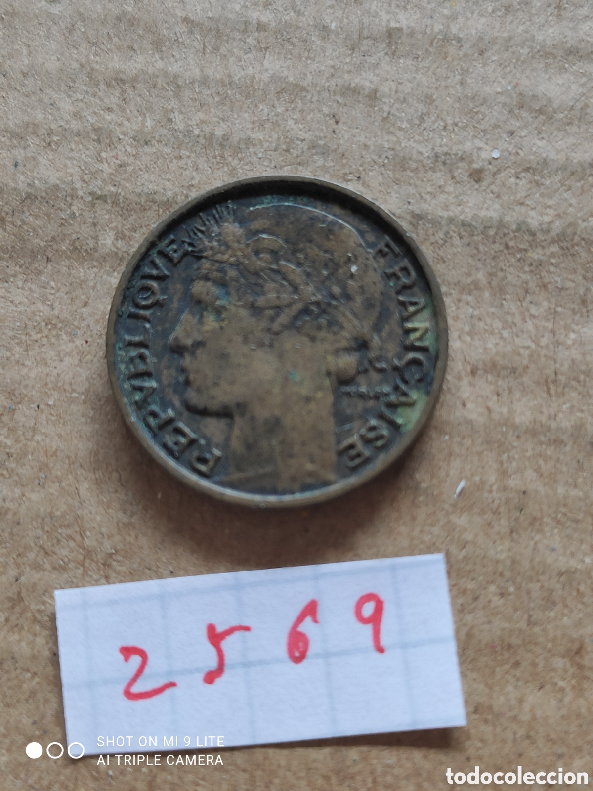 Monedas antiguas de Europa: Moneda francesa, 50 c&eacute;ntimos a&ntilde;o 1931