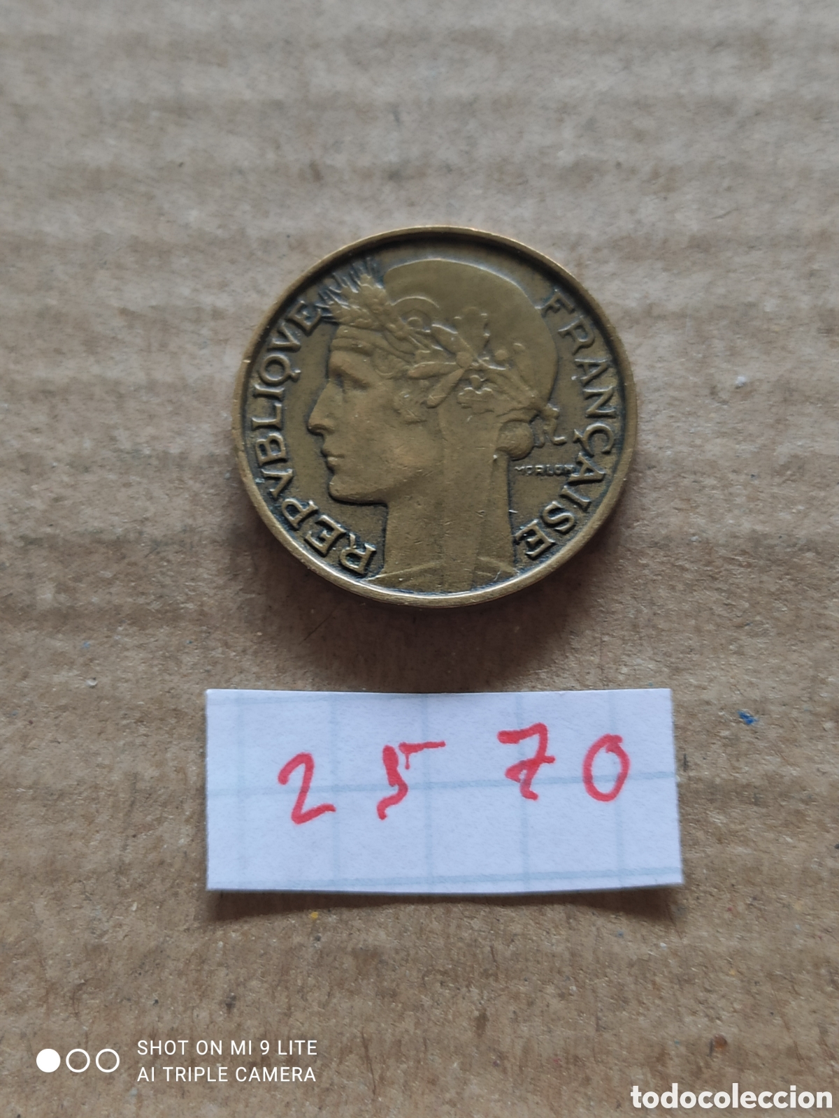 Monedas antiguas de Europa: Moneda francesa, 50 c&eacute;ntimos a&ntilde;o 1931