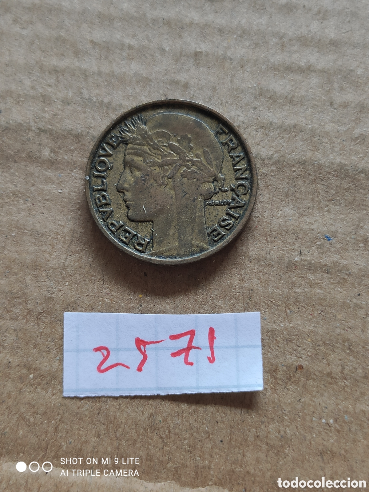 Monedas antiguas de Europa: Moneda francesa, 50 c&eacute;ntimos a&ntilde;o 1931