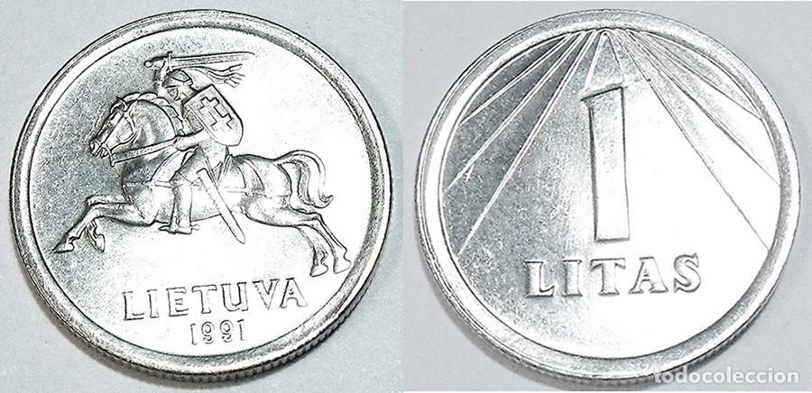 Monete antiche di Europa: LITUANIA - 1 LITAS - 1991 - PRUEBA &rdquo;BU&rdquo; - ACU&Ntilde;ACI&Oacute;N DE 7.000 UNIDADES