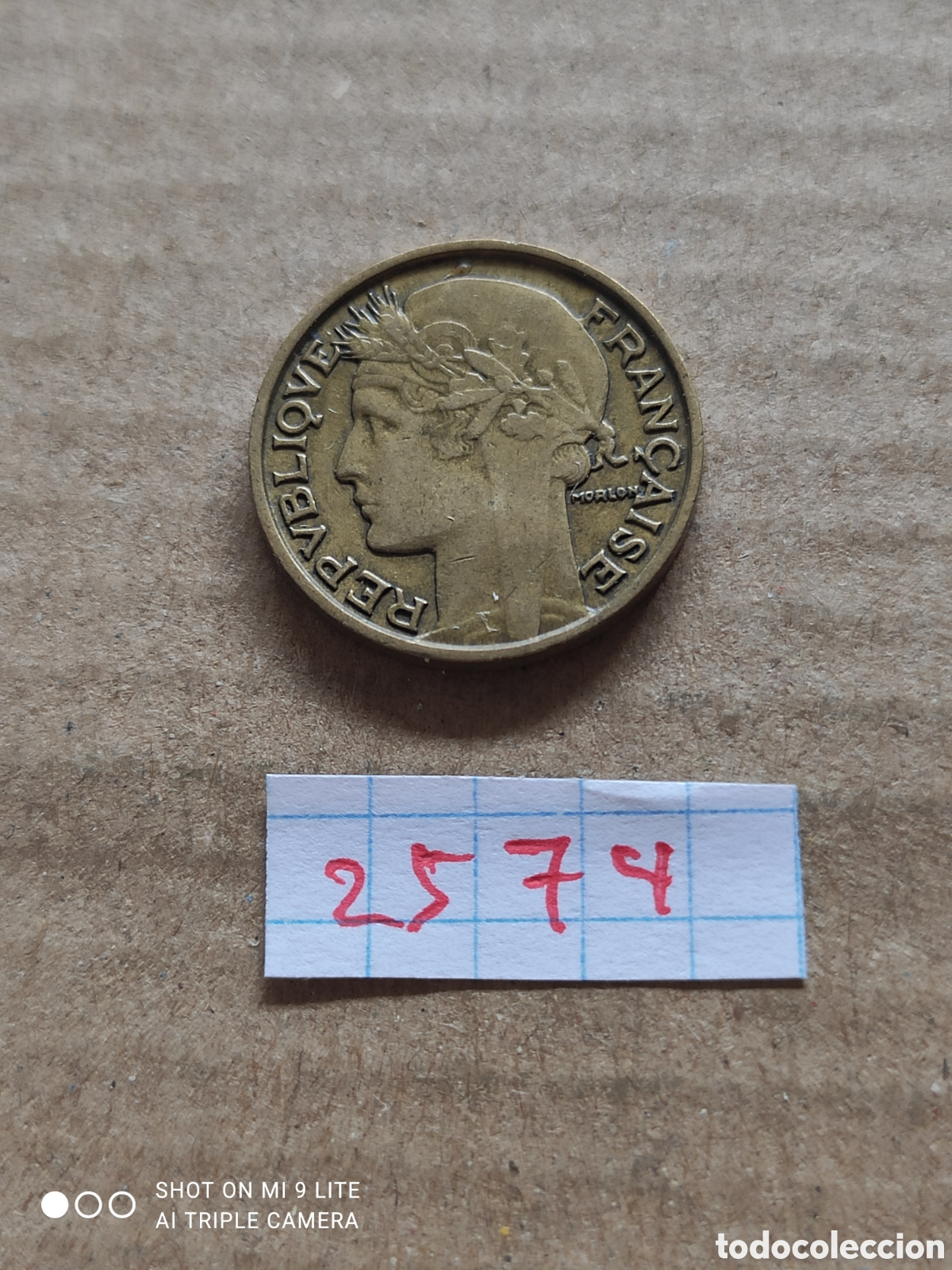 Monedas antiguas de Europa: Moneda francesa, 50 c&eacute;ntimos a&ntilde;o 1932