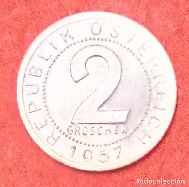 Monedas antiguas de Europa: MONEDA DE AUSTRIA 1957 - 2 GROSCHEN - ALUMINIO (2)