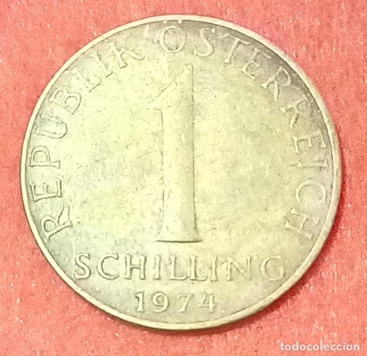 Monedas antiguas de Europa: MONEDA DE AUSTRIA 1974 - 1 CHEL&Iacute;N - BRONCE-ALUMINIO