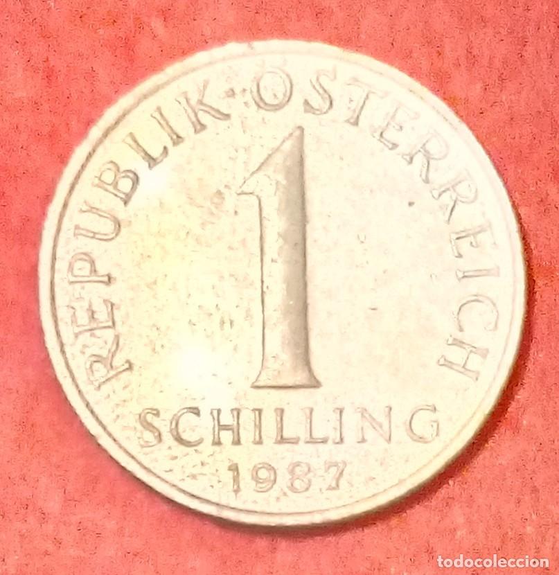 Monedas antiguas de Europa: MONEDA DE AUSTRIA 1987 - 1 CHEL&Iacute;N - BRONCE-ALUMINIO