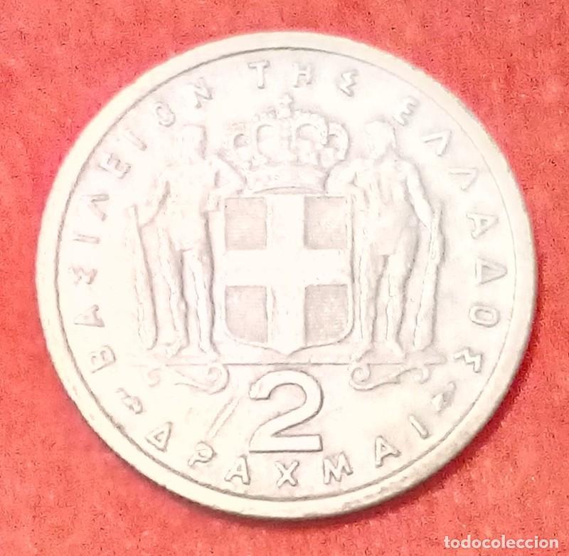 Monedas antiguas de Europa: MONEDA DE GRECIA 1954 - 2 DRACMAS - COBRE-N&Iacute;QUEL