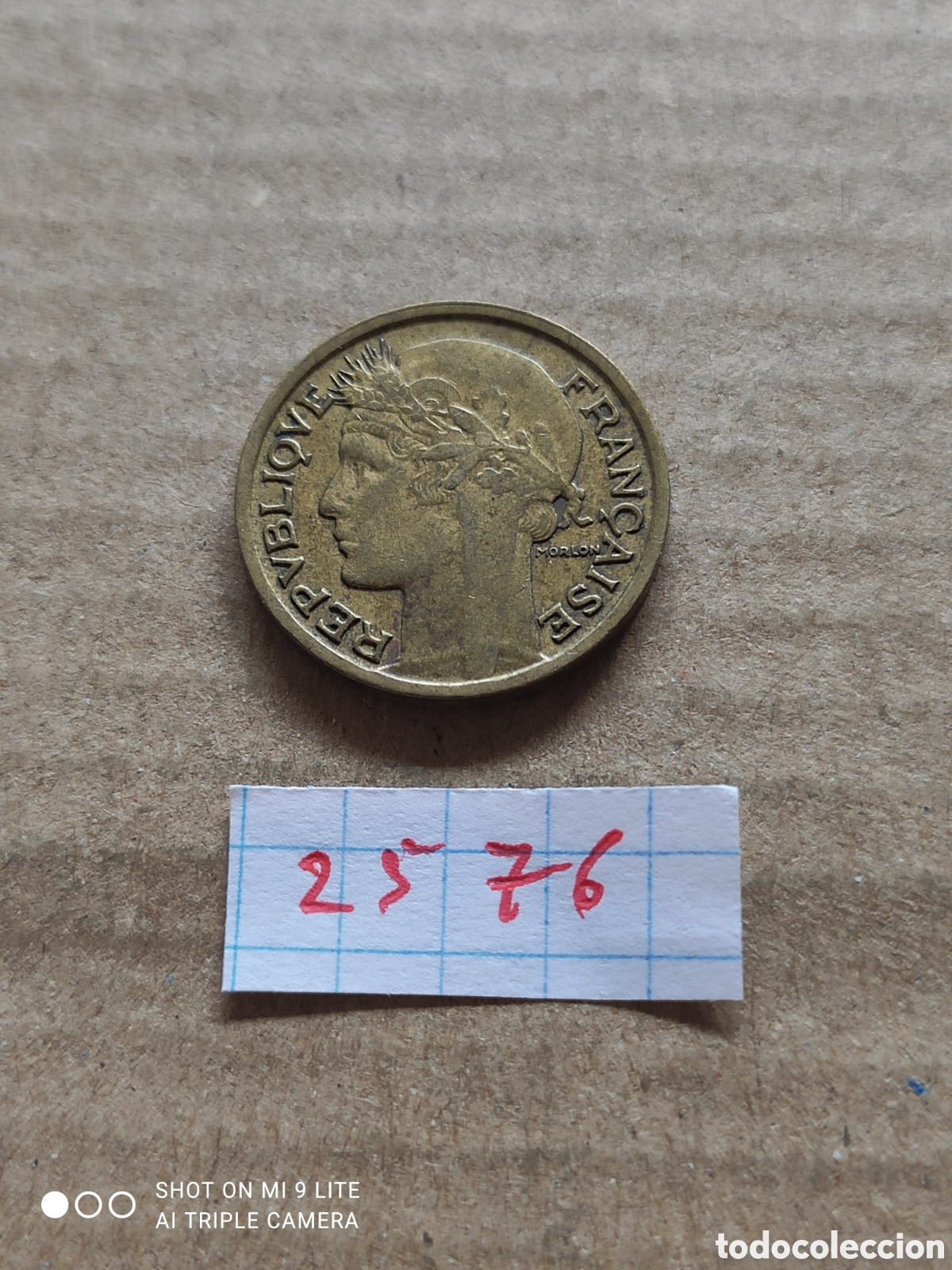 Monedas antiguas de Europa: Moneda francesa, 50 c&eacute;ntimos a&ntilde;o 1941