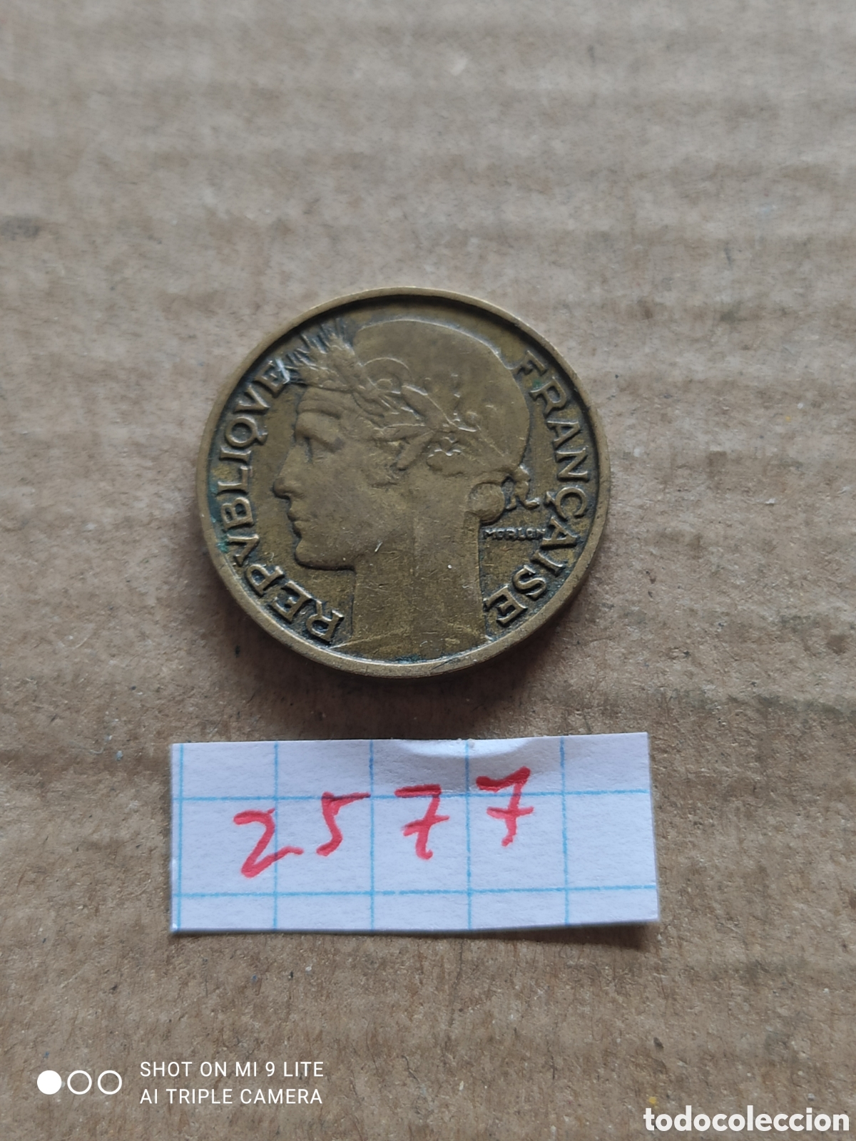 Monedas antiguas de Europa: Moneda francesa, 50 c&eacute;ntimos a&ntilde;o 1932