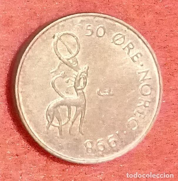 Monedas antiguas de Europa: MONEDA DE NORUEGA 1998 - 50 ORE - BRONCE
